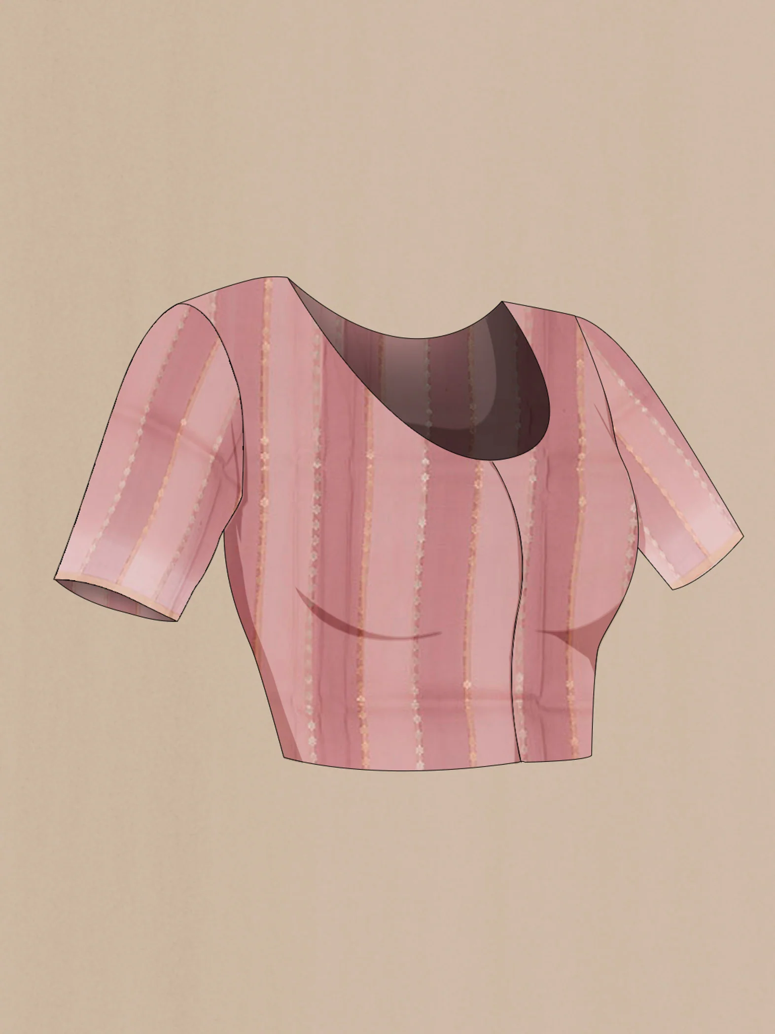 Mauve Banarasi Kora Silk Saree - Image 2
