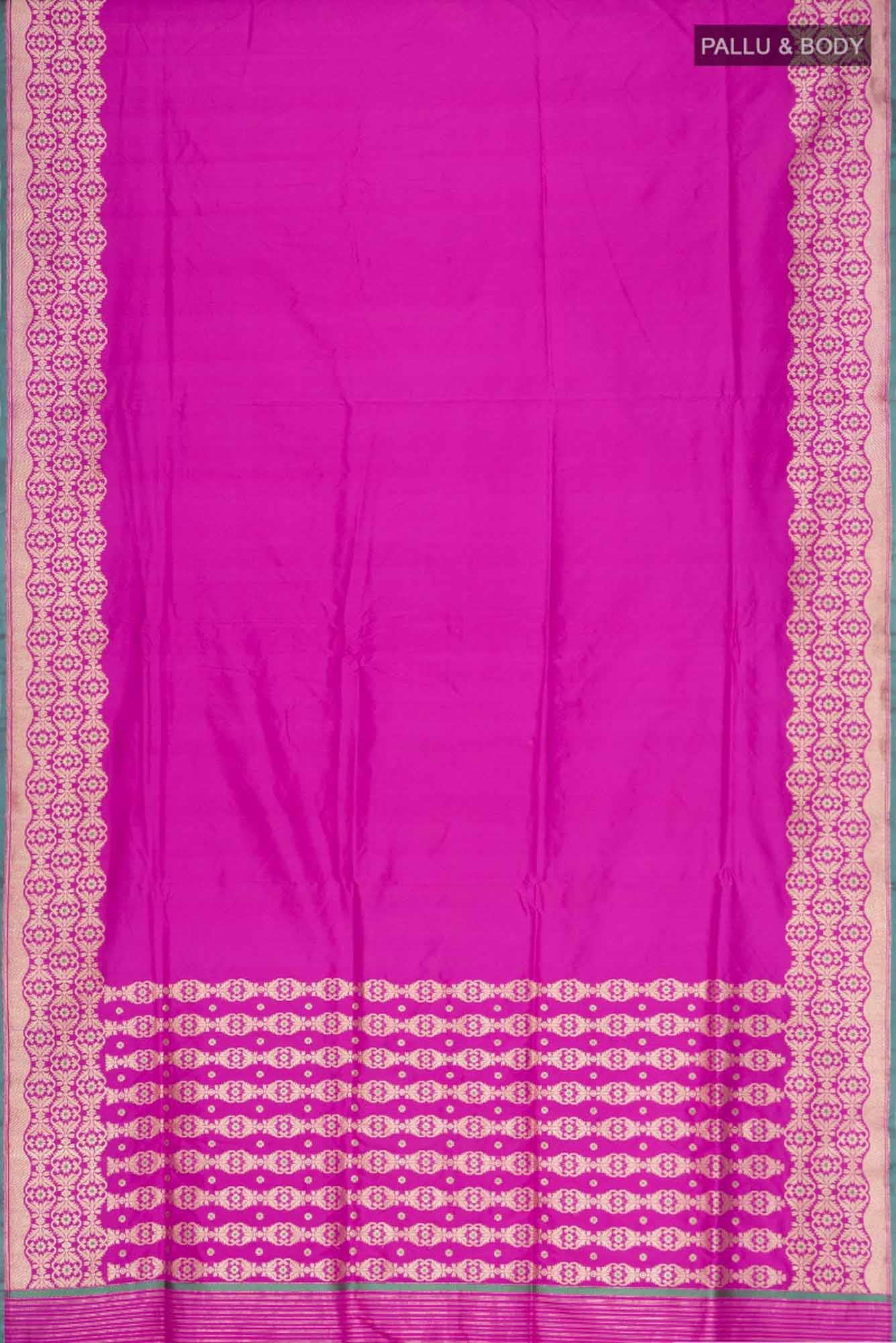Suhasini-Magenta Banarasi Silk Saree - Image 6