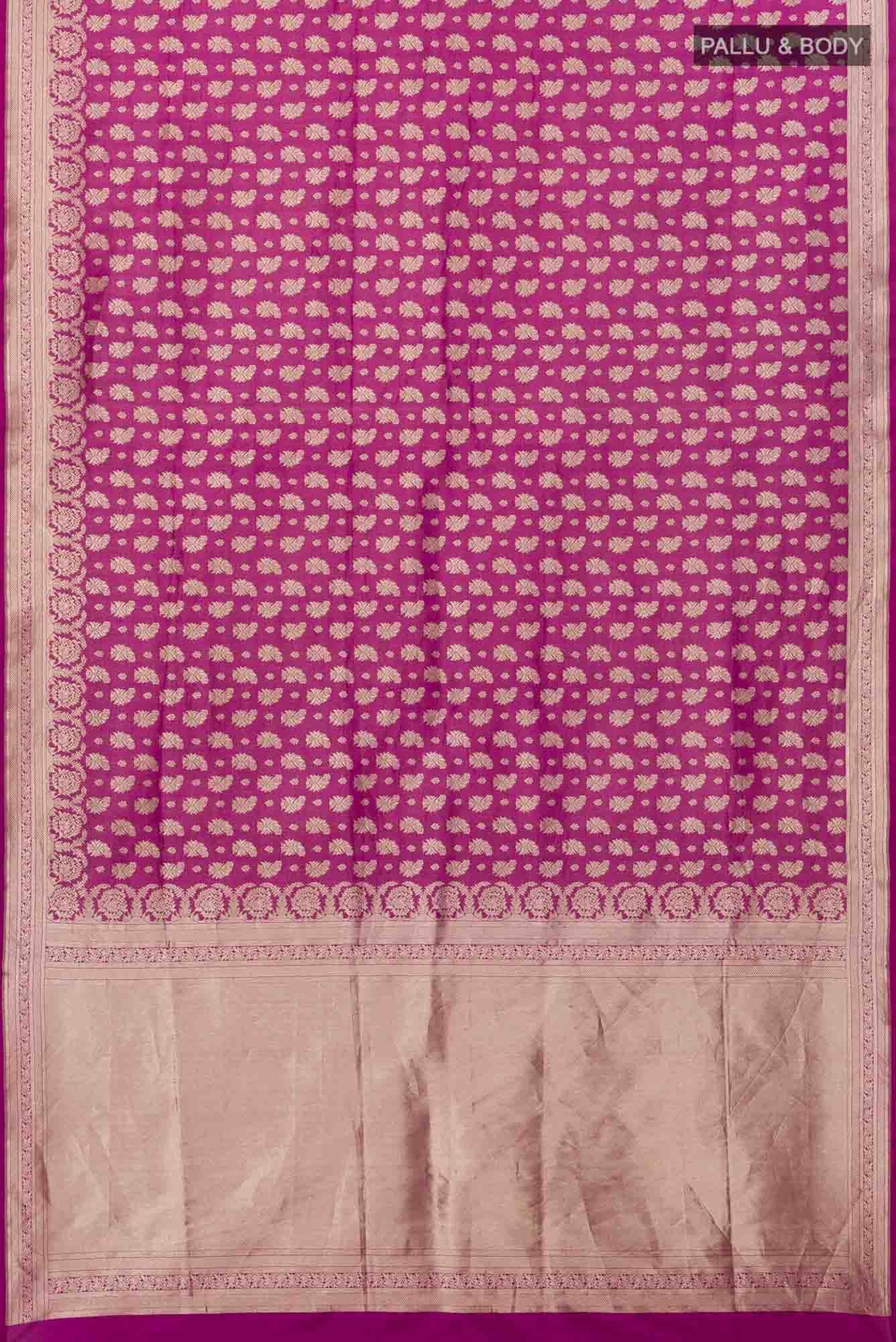 Bhumi-Magenta Banarasi Silk Saree - Image 5
