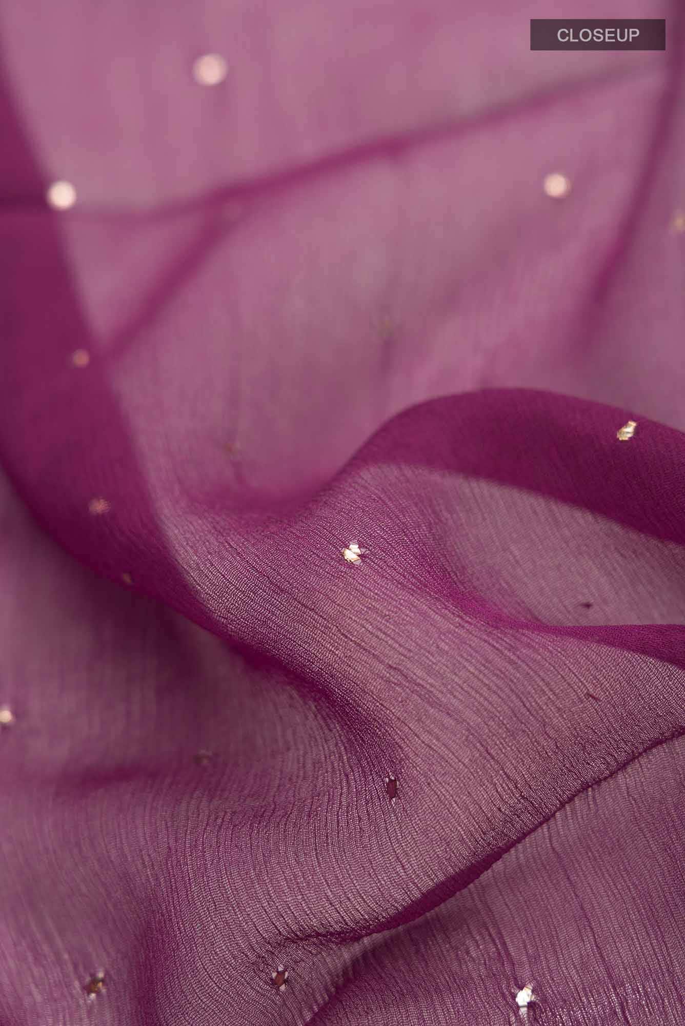 Magenta Chiffon Saree - Image 2