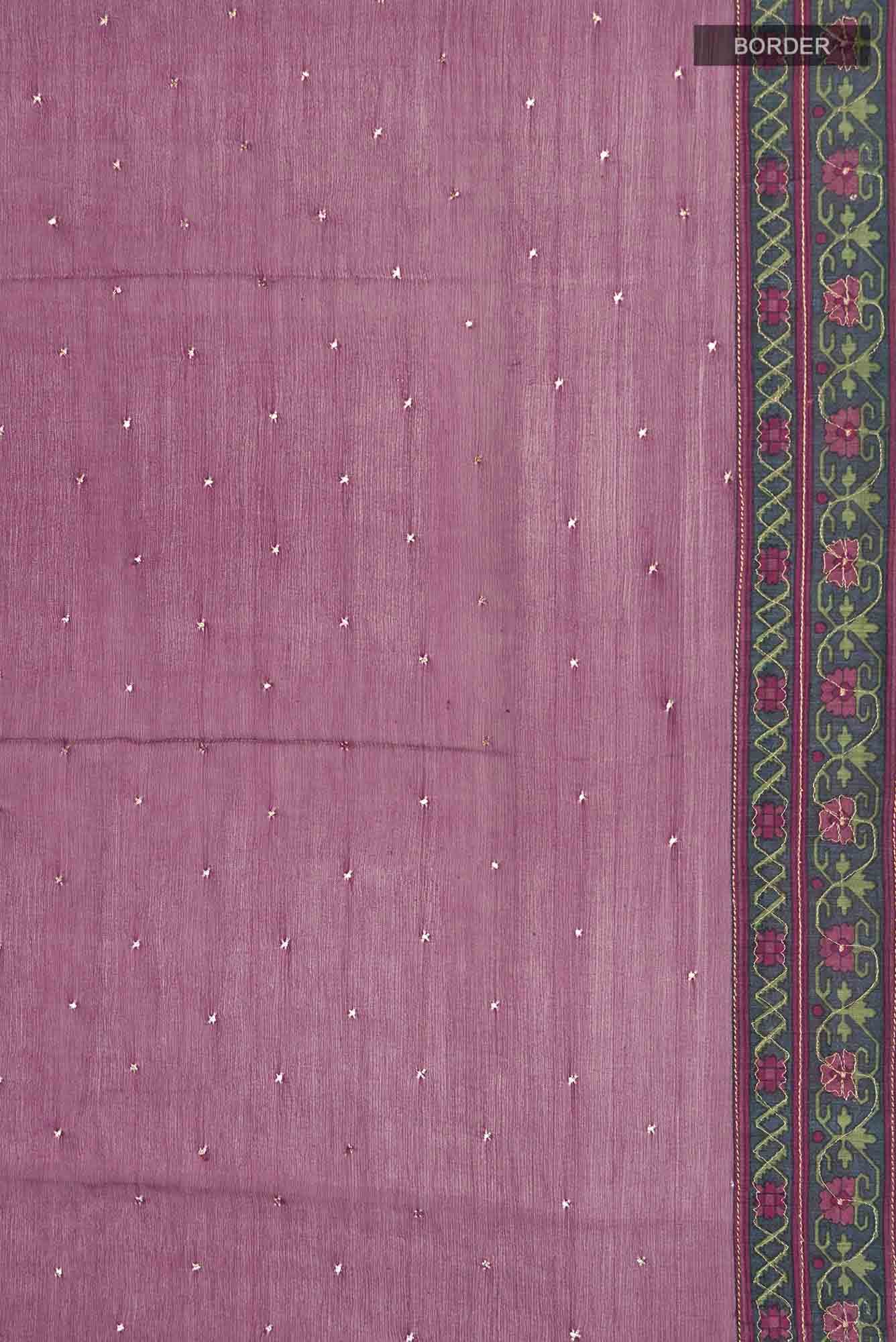Magenta Chiffon Saree - Image 4