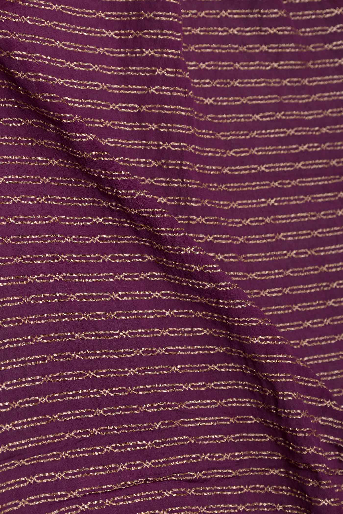 Purple Mysore Crepe Saree - Image 2