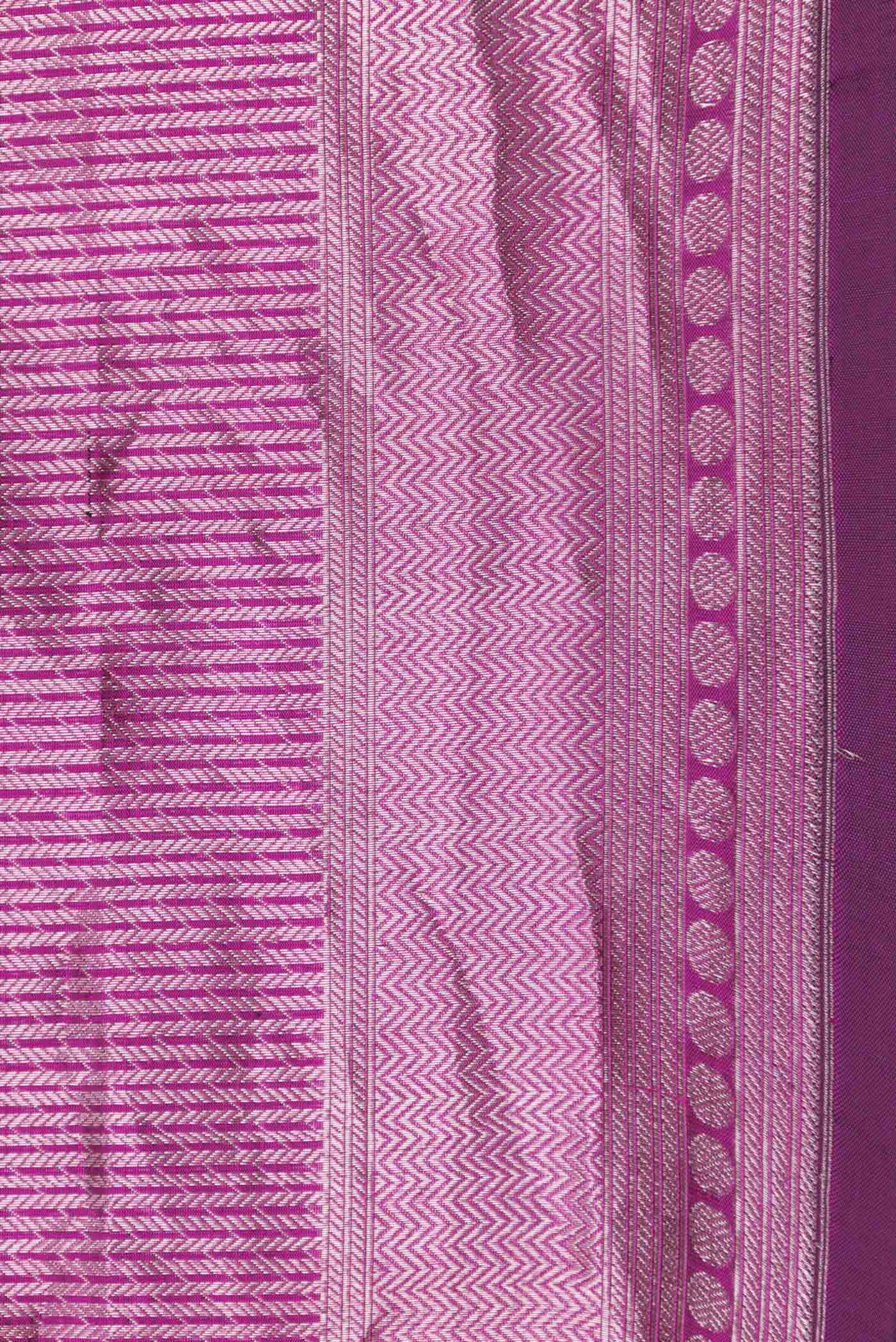 Magenta Dual Tone Banarasi Saree - Image 3
