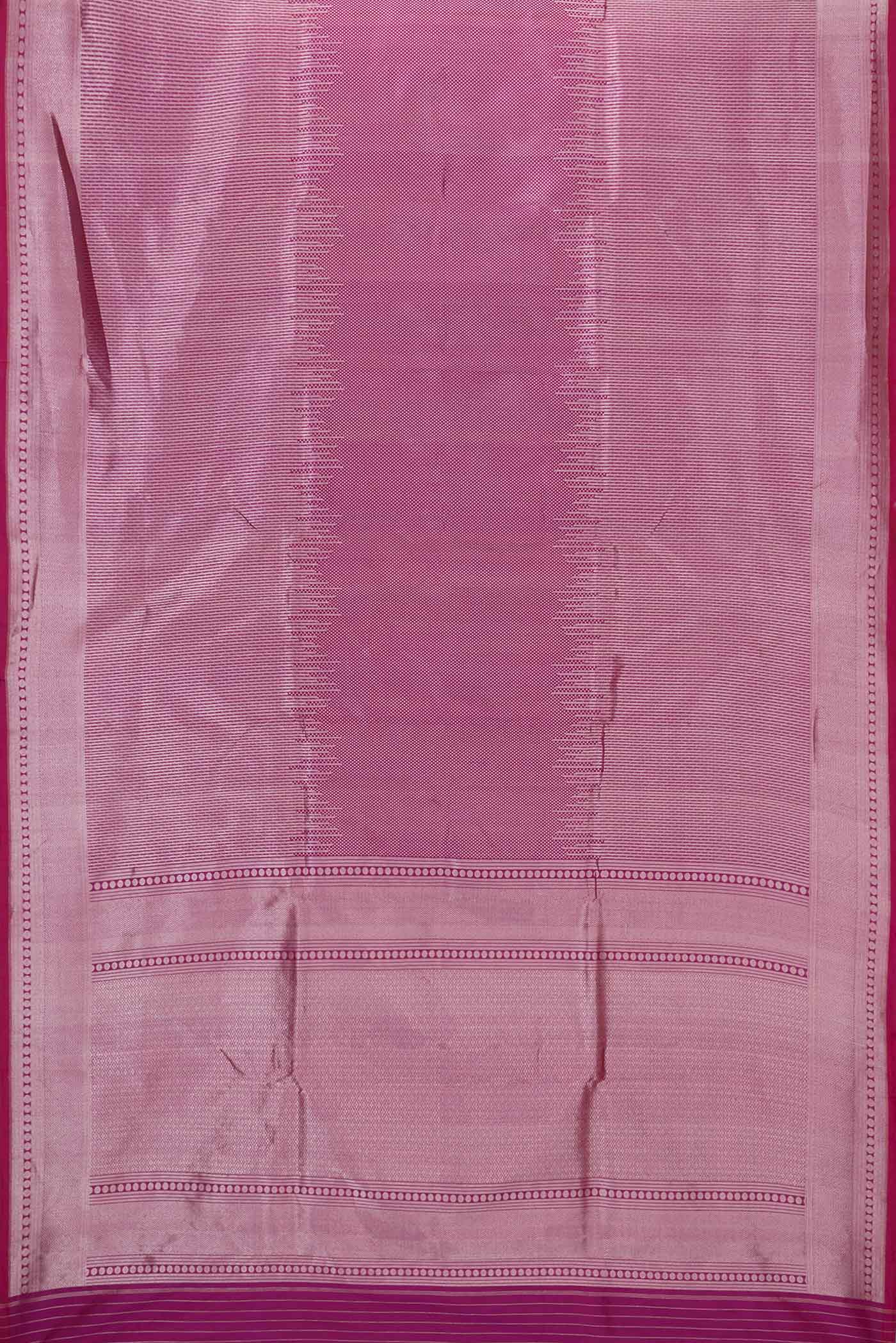Magenta Dual Tone Banarasi Silk Saree - Image 6