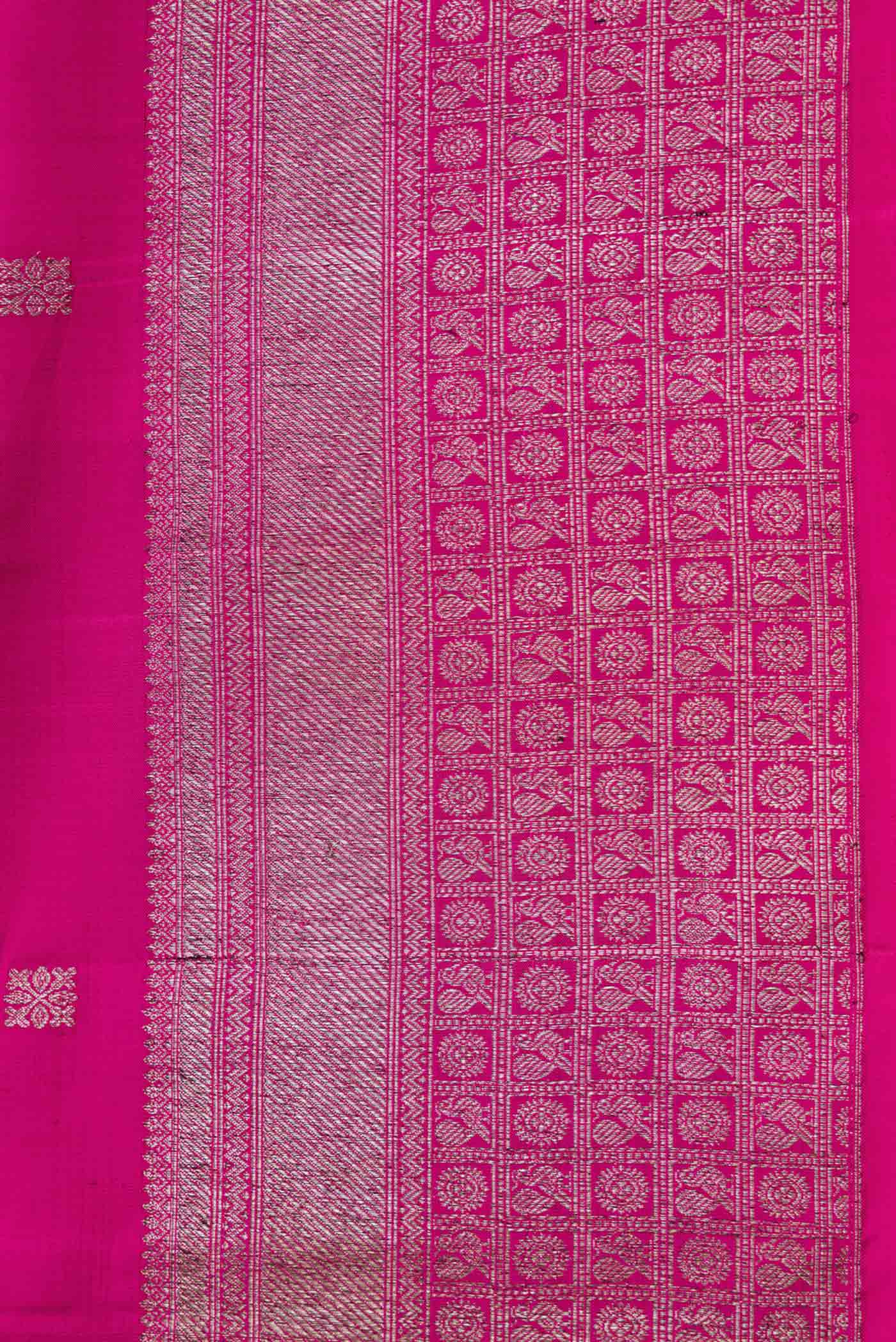Magenta Dual Tone Kanjivaram Silk Saree - Image 3