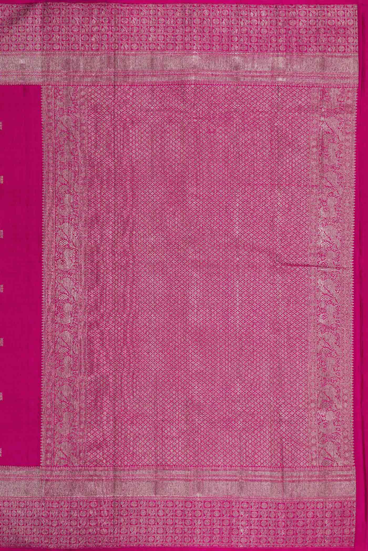Magenta Dual Tone Kanjivaram Silk Saree - Image 7