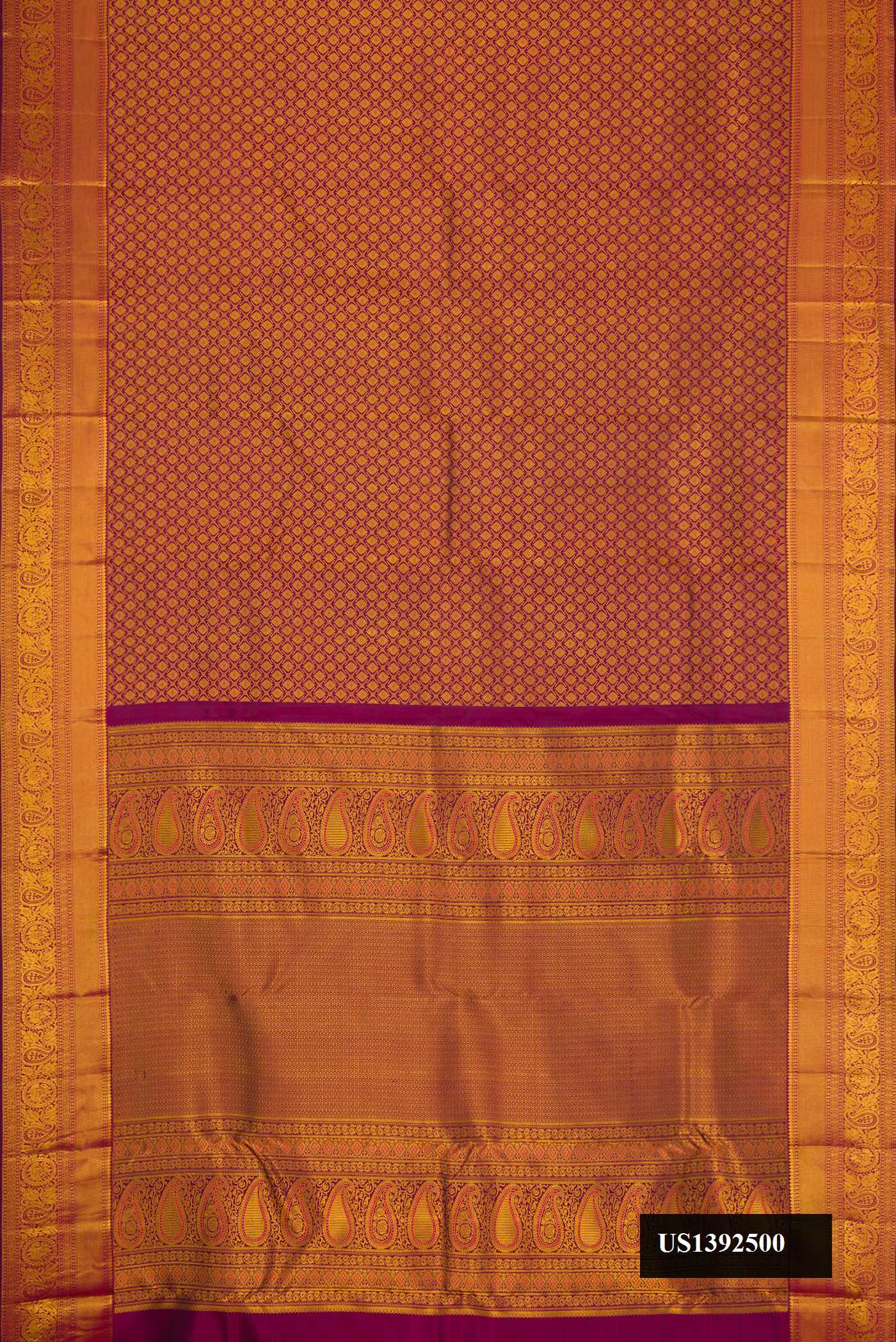 Magenta Dual Tone Kanchipuram Silk Saree