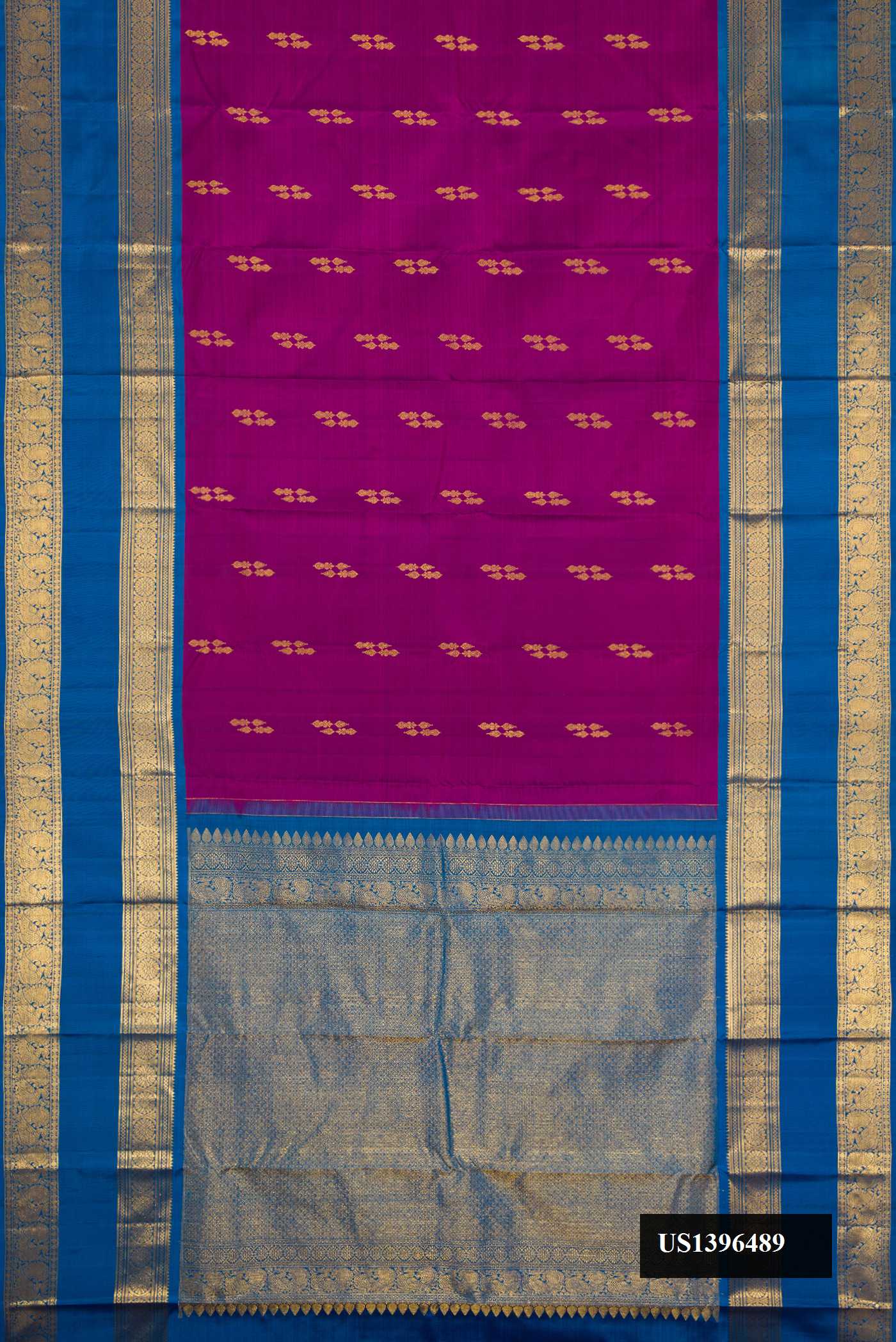 Magenta Dual Tone Kanchipuram Silk Saree