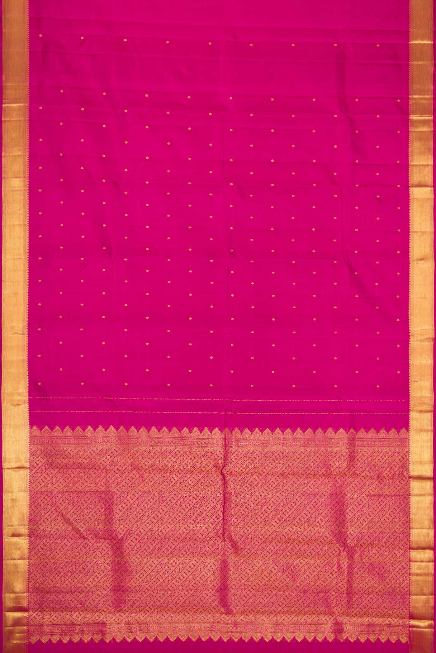 Magenta Kanchipuram Silk Saree - Image 6