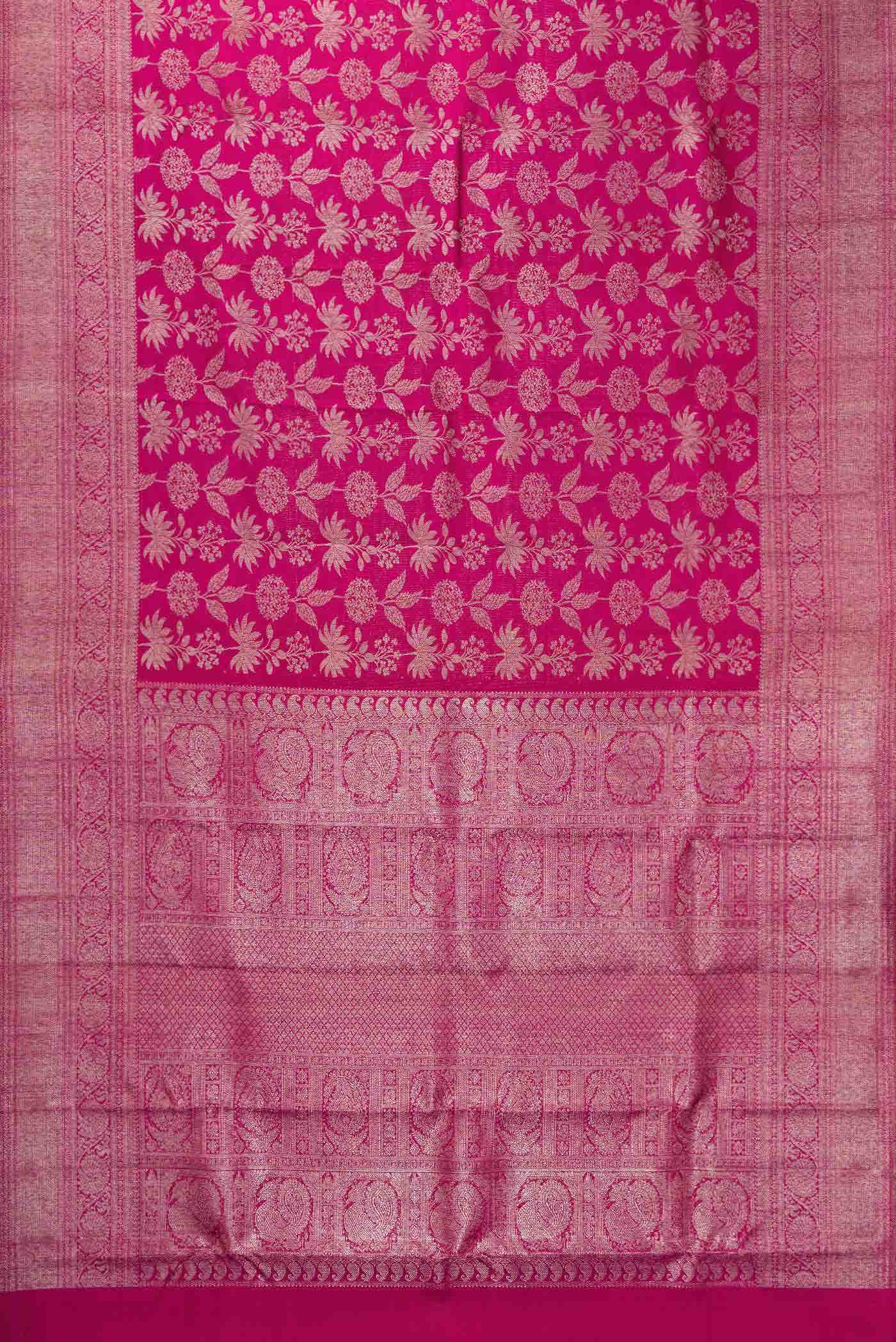 Magenta Dual Tone Kanchipuram Silk Saree - Image 4