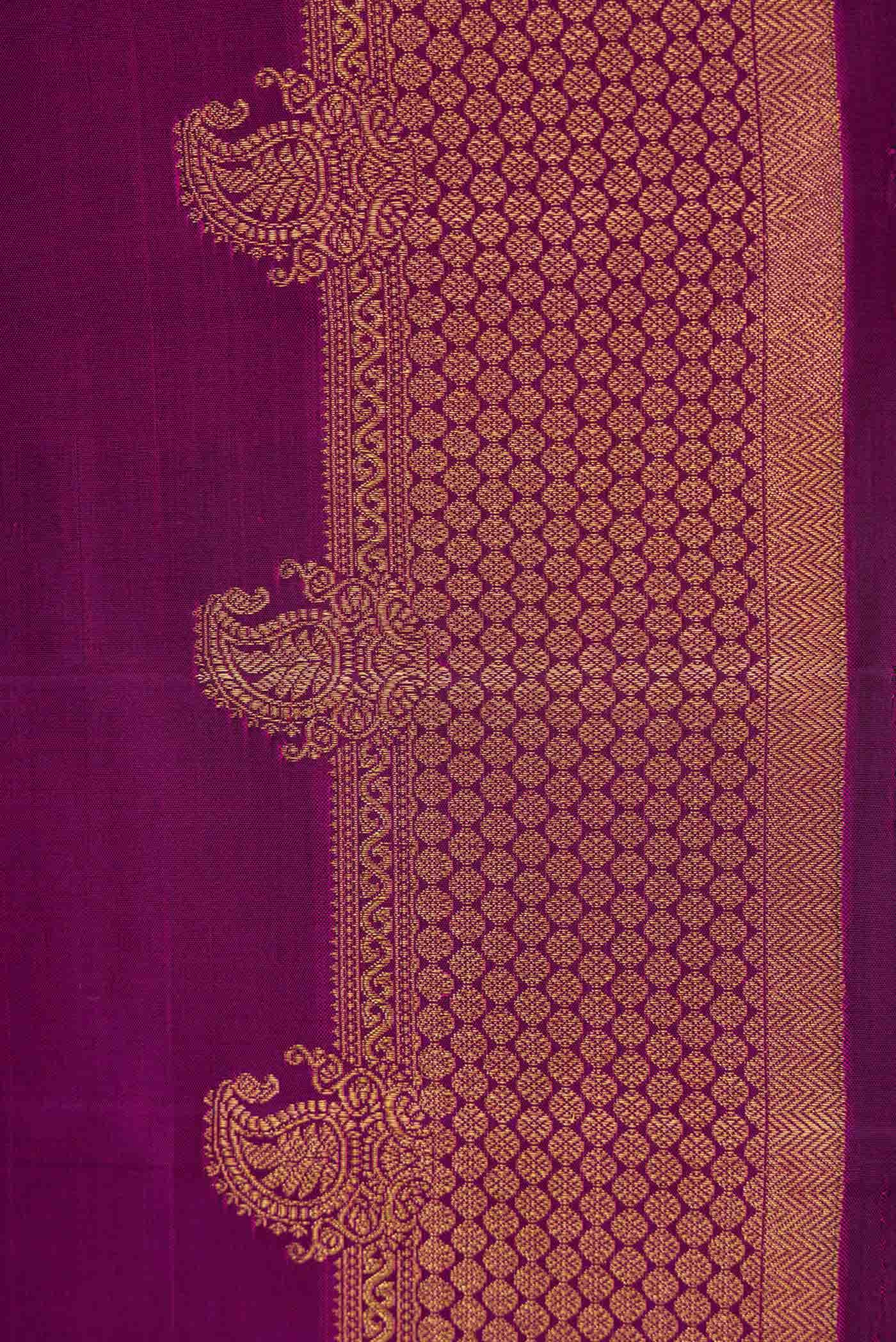 Magenta Dual Tone Kanchipuram Silk Saree - Image 6