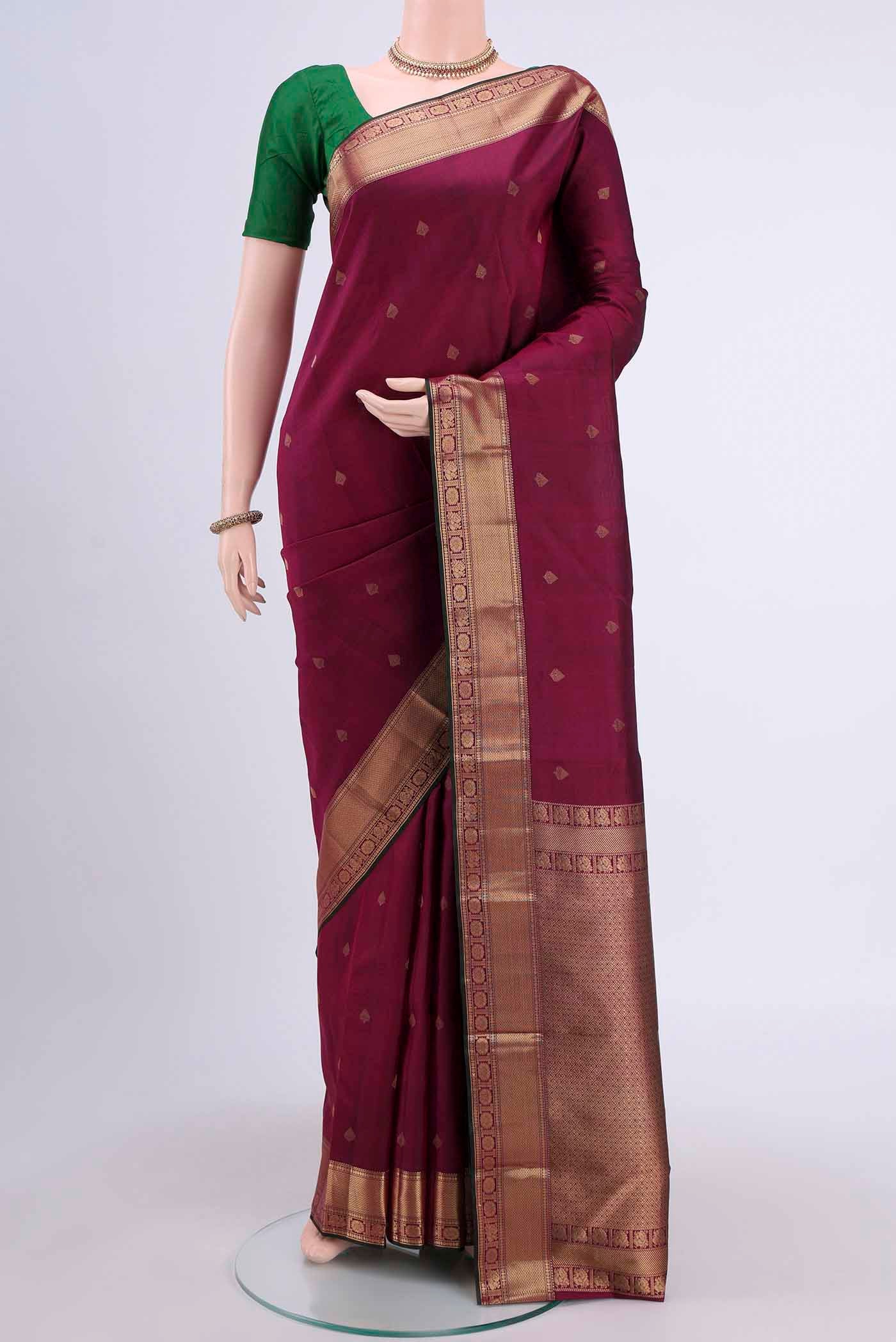 Magenta Kanchipuram Silk Saree