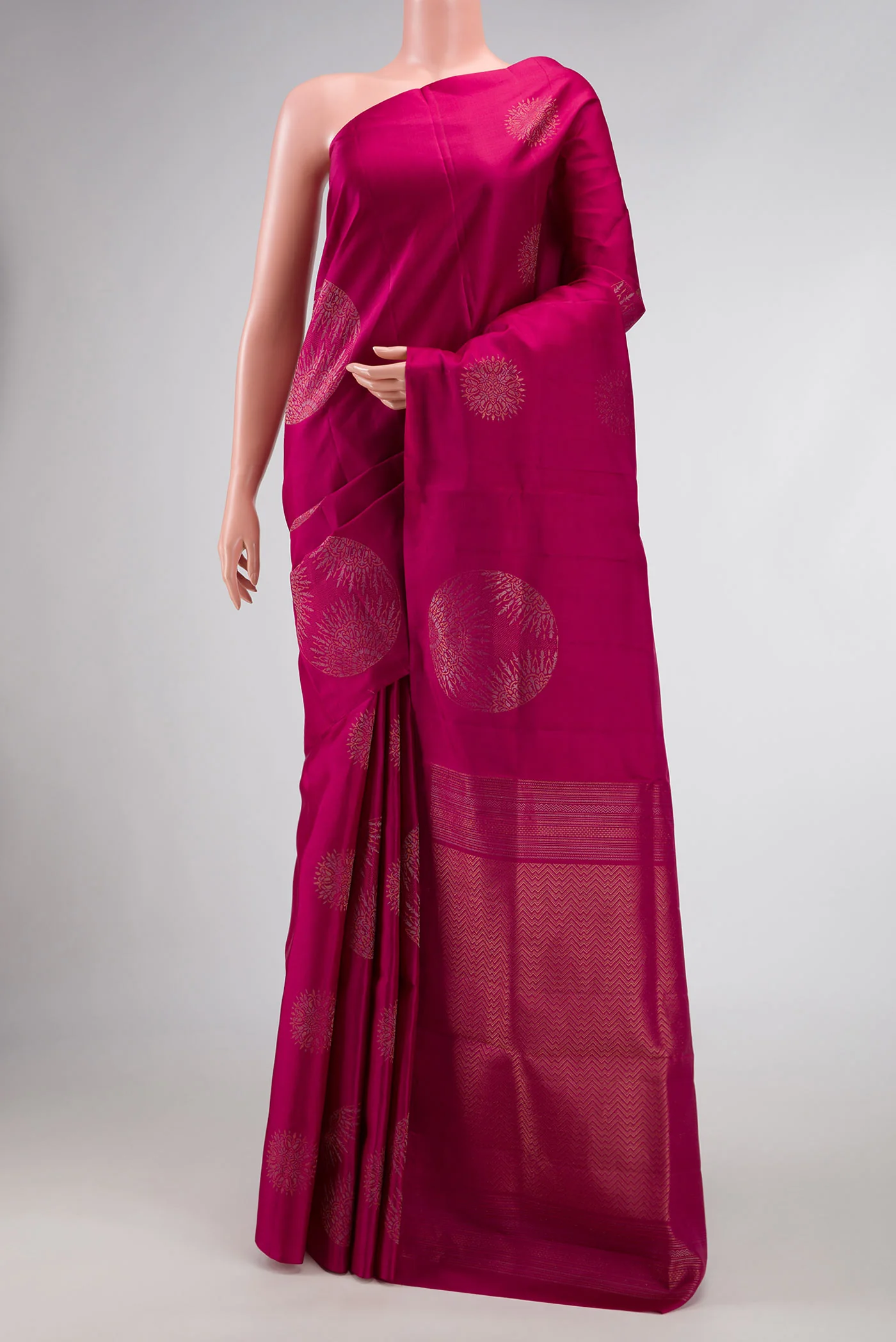 Magenta Dual Tone Soft Silk Saree