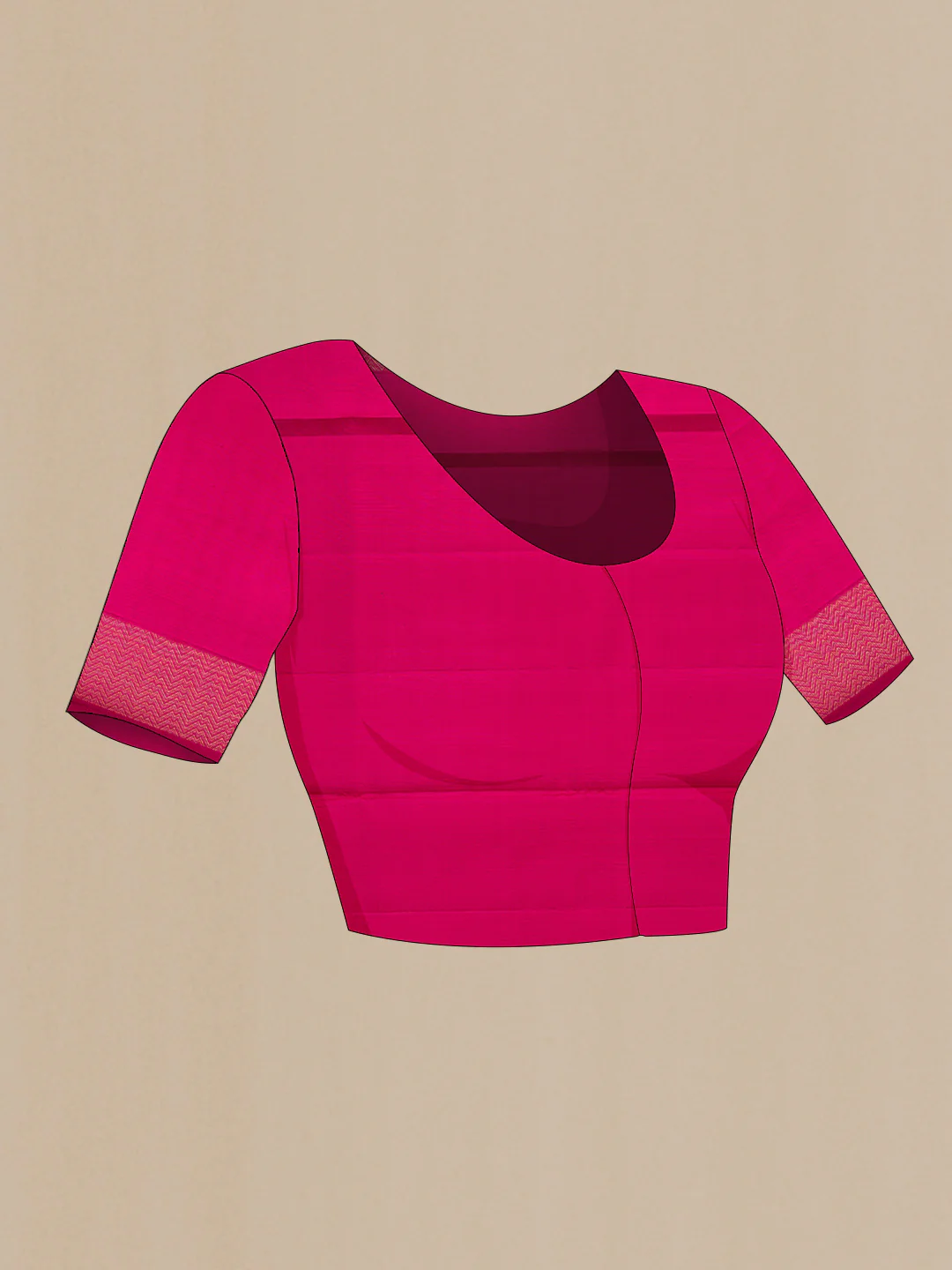 Magenta Dual Tone Soft Silk Saree - Image 3