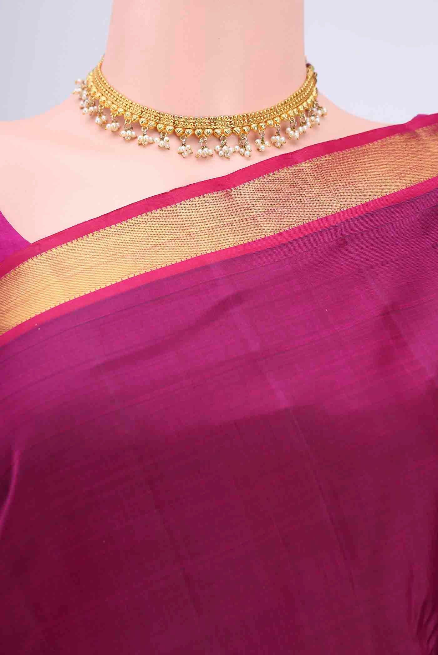 Magenta Kanjivaram Saree - Image 2