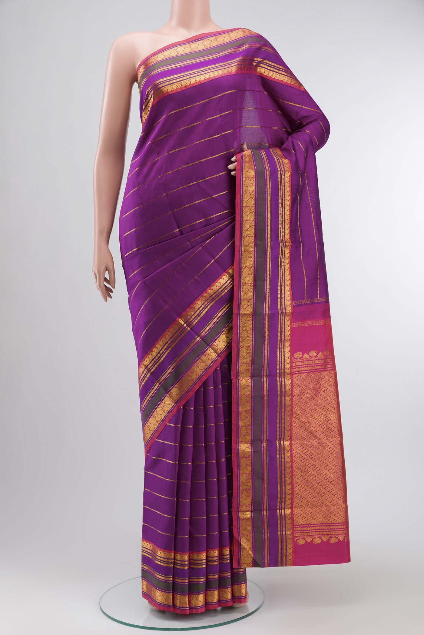 Magenta Kanchipuram Silk Saree