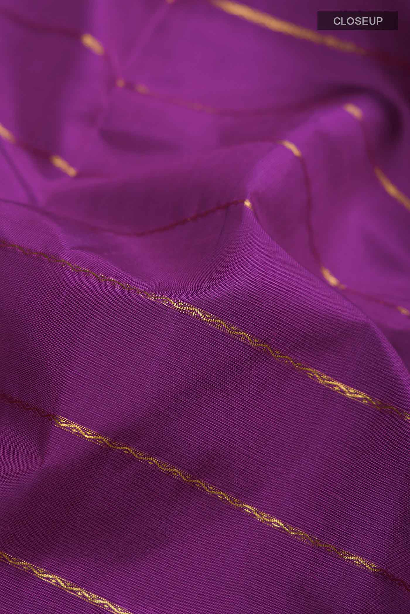 Magenta Kanchipuram Silk Saree - Image 2