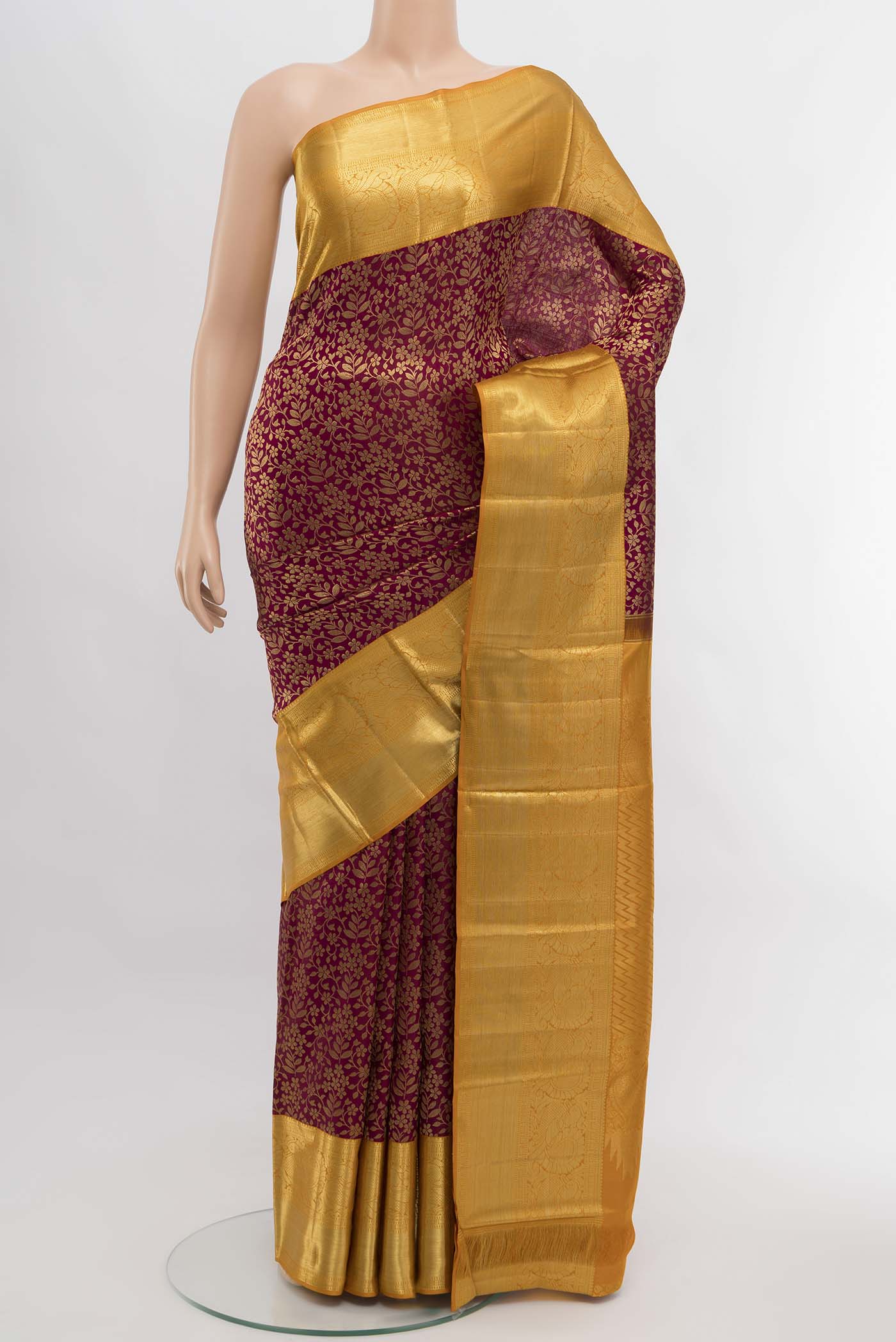 Magenta Kanchipuram Silk Saree
