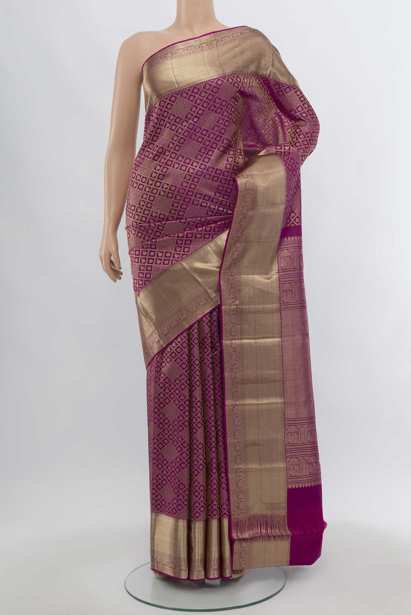 Magenta Kanchipuram Silk Saree