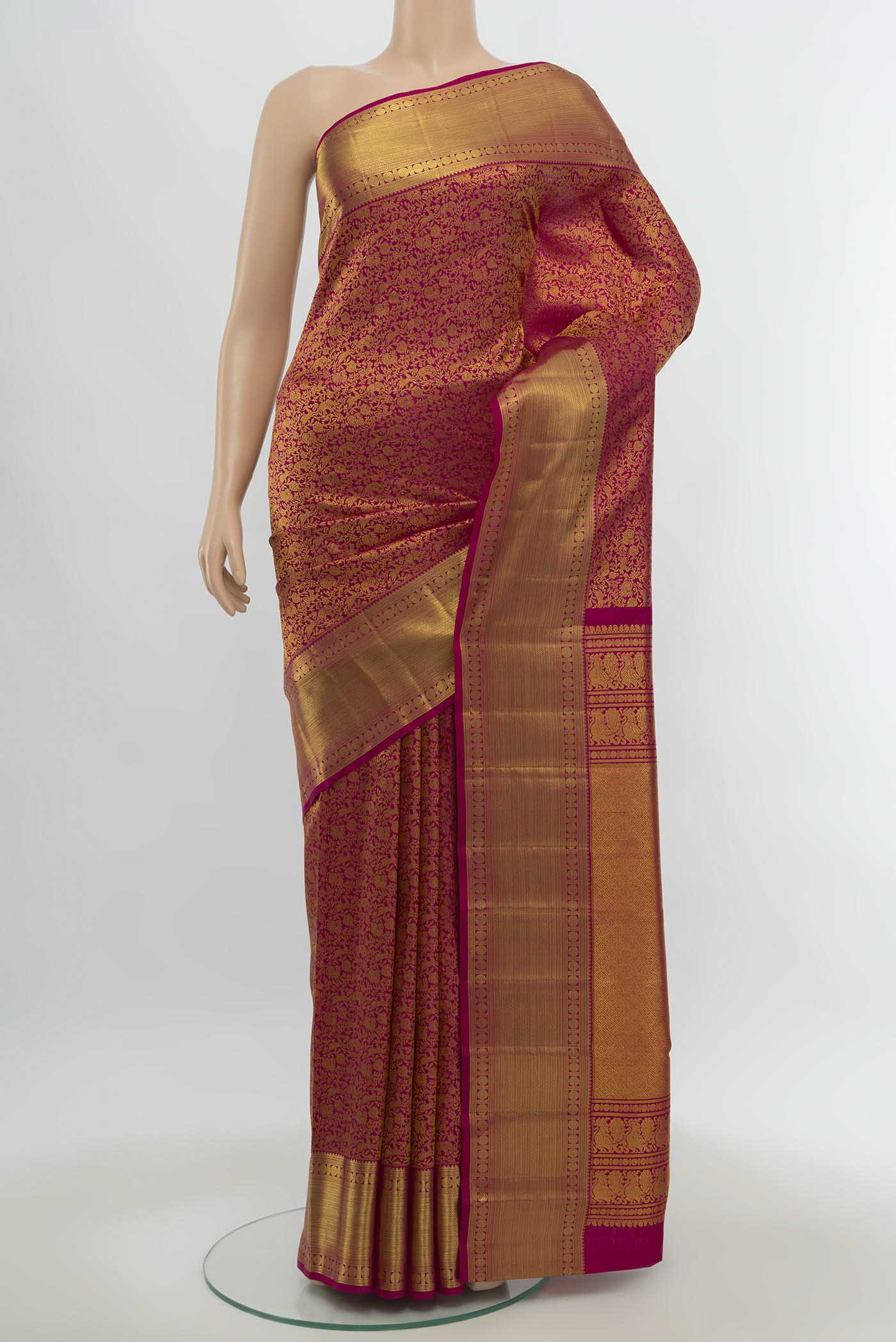 Magenta Kanchipuram Silk Saree