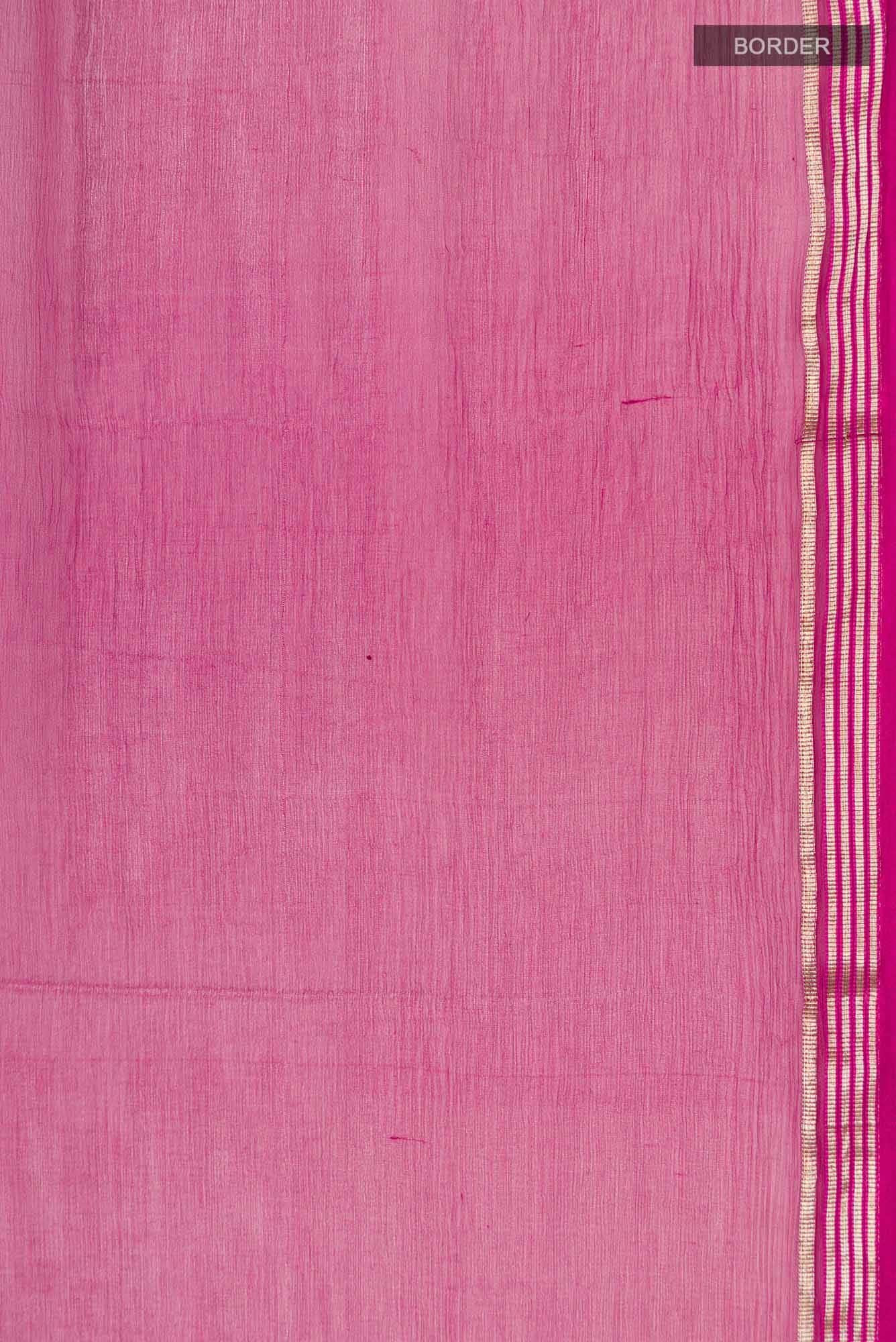 Magenta Mysore Chiffon Saree - Image 4