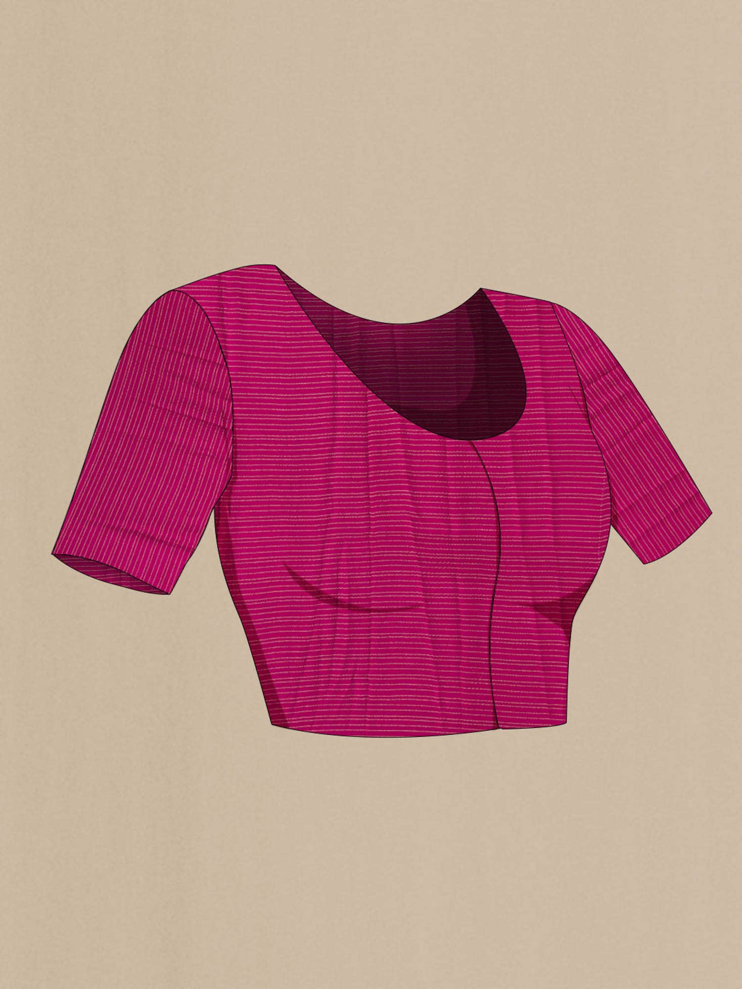Magenta Mysore Chiffon Saree - Image 5