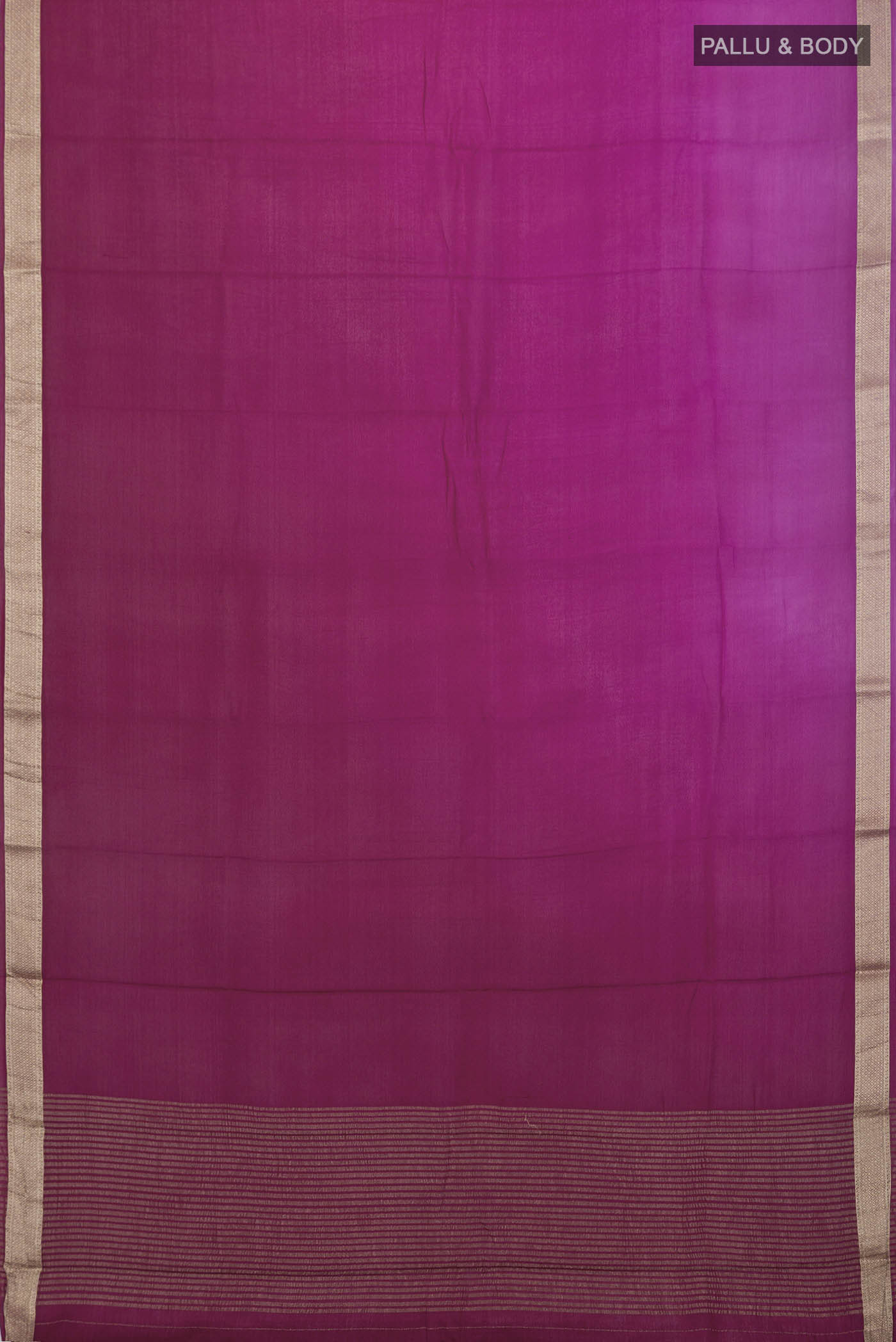 Magenta Mysore Crepe Saree - Image 5