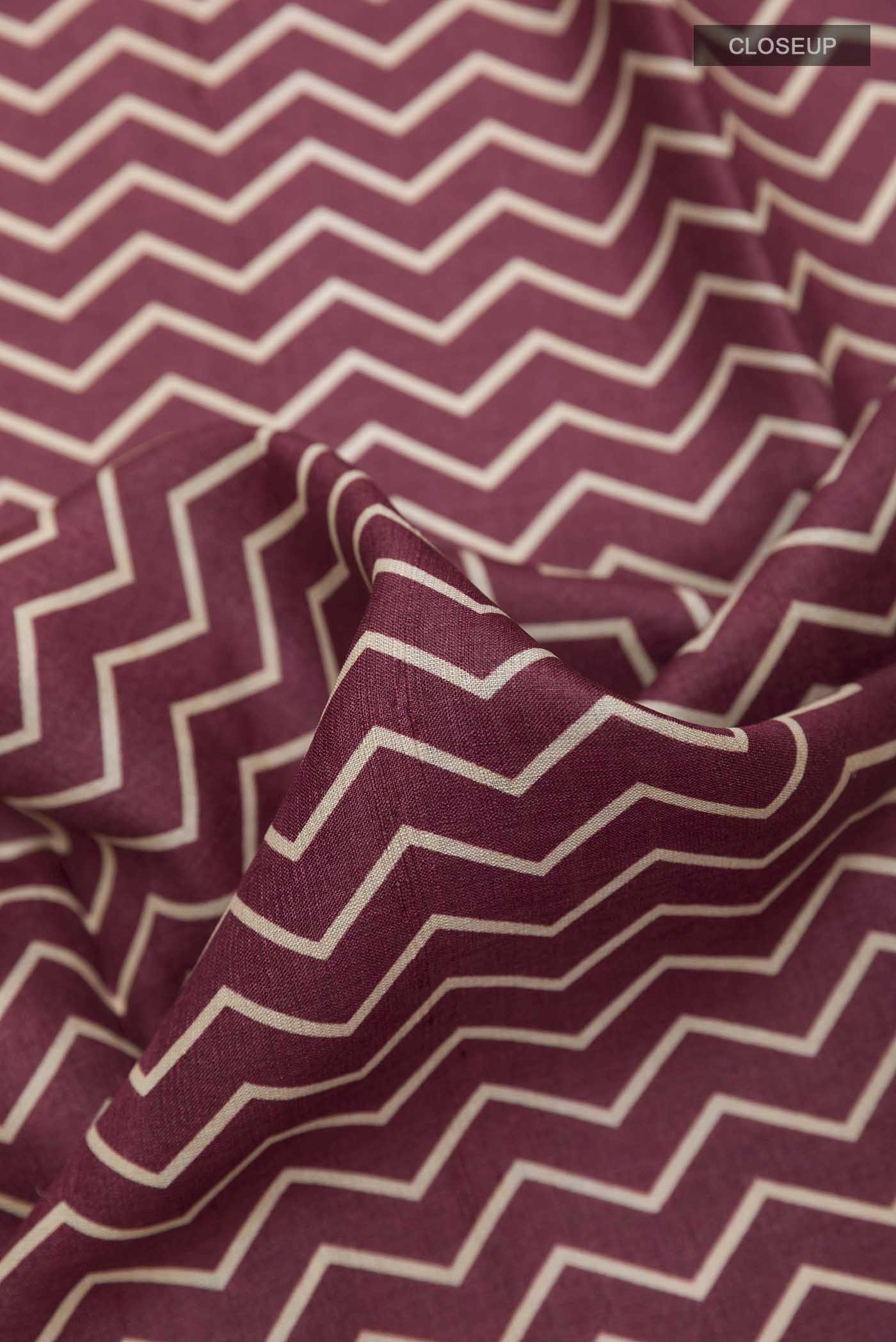 Magenta Tussar Saree - Image 2