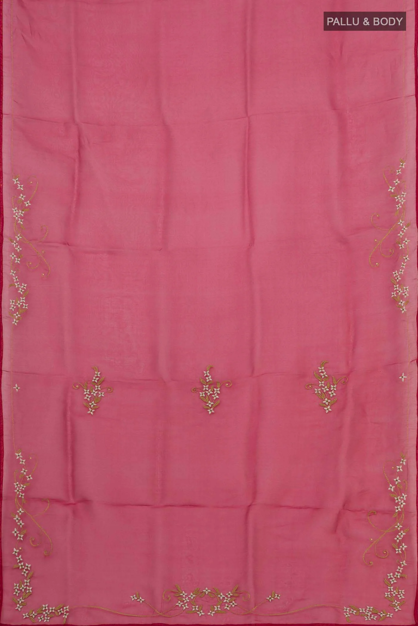 Mahira-Red Organza Silk Saree - Image 6