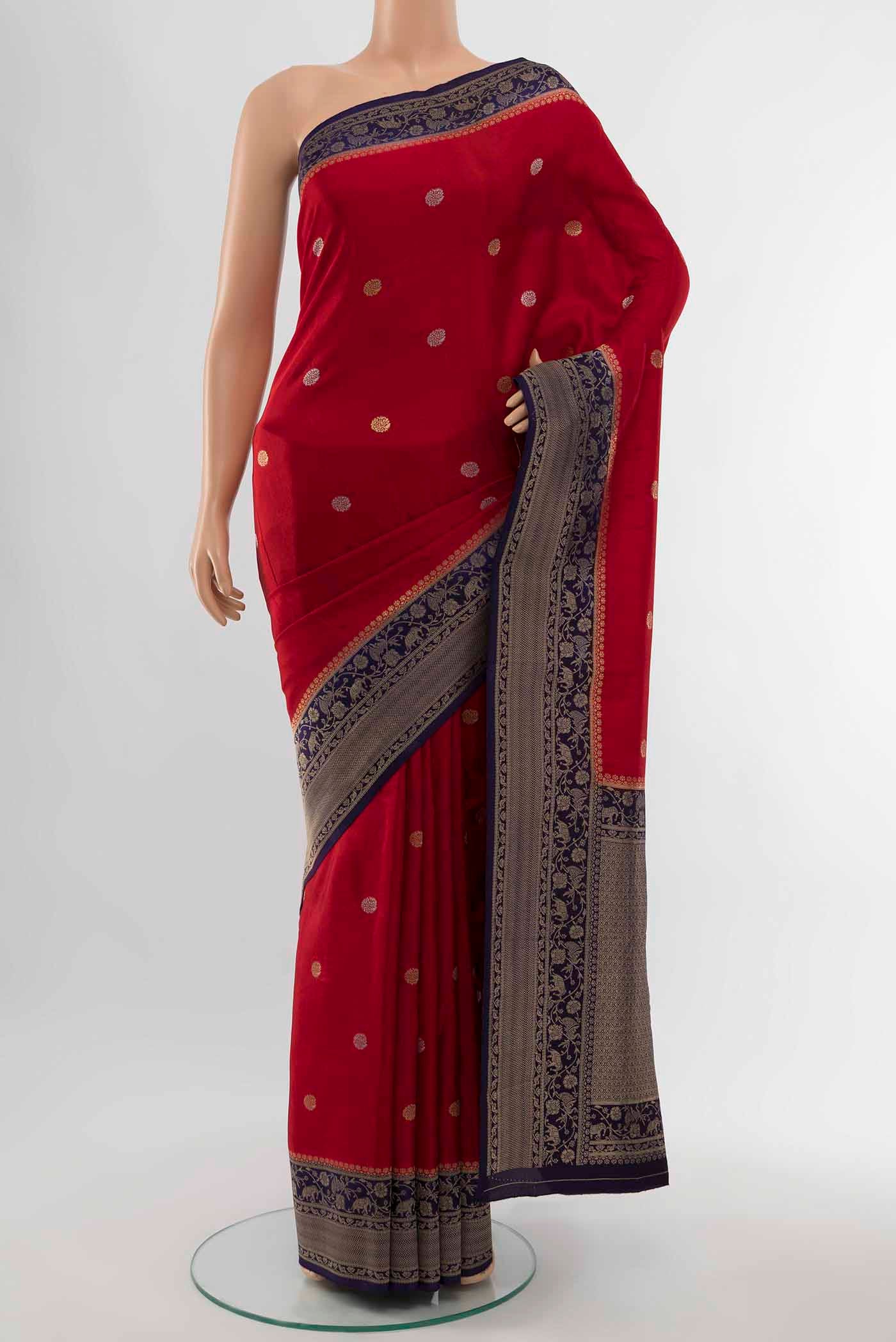 Maroon Art Silk Saree