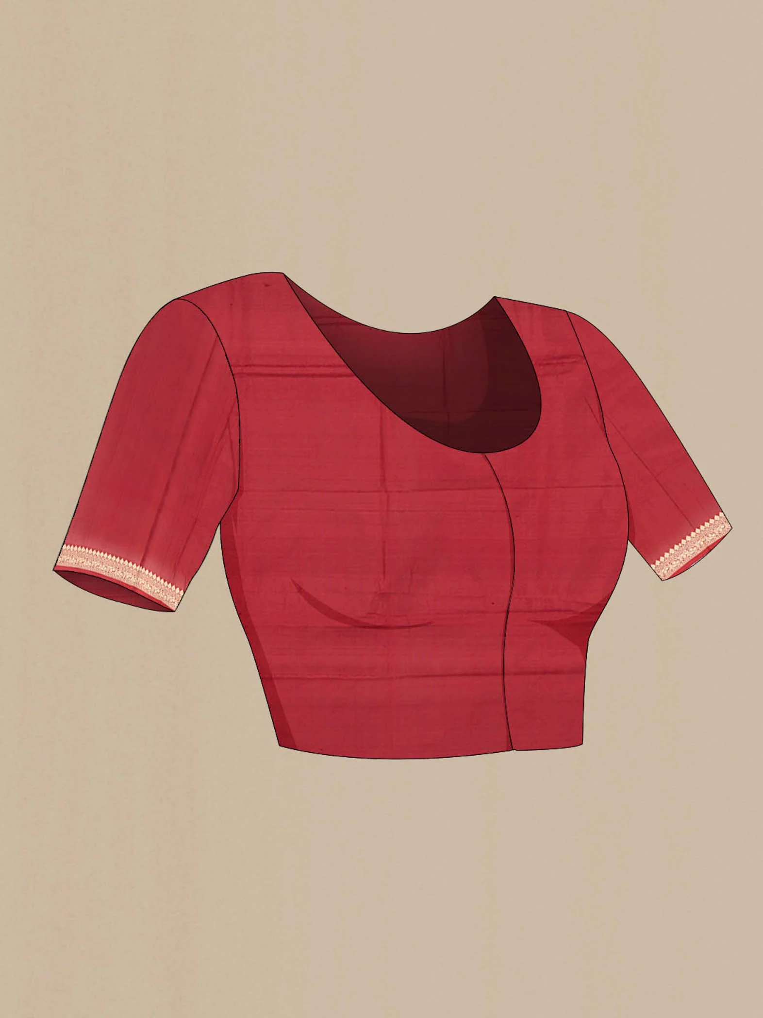 Maroon Banarasi Katan Silk Saree - Image 4