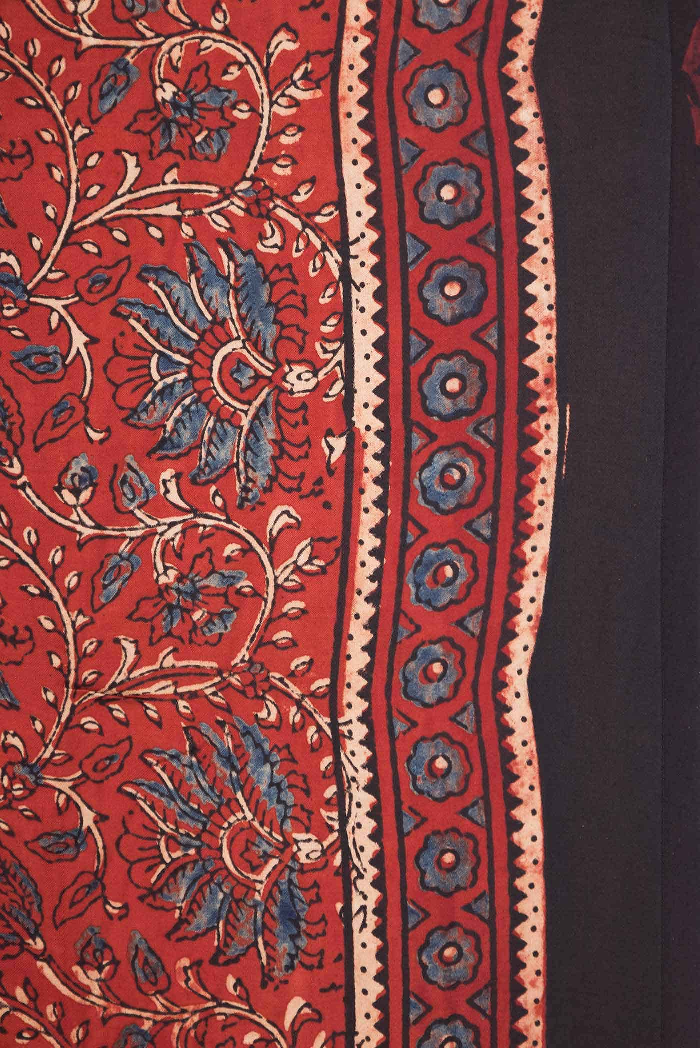 Maroon Dual Tone Blended Mysore Crepe Saree - Image 4