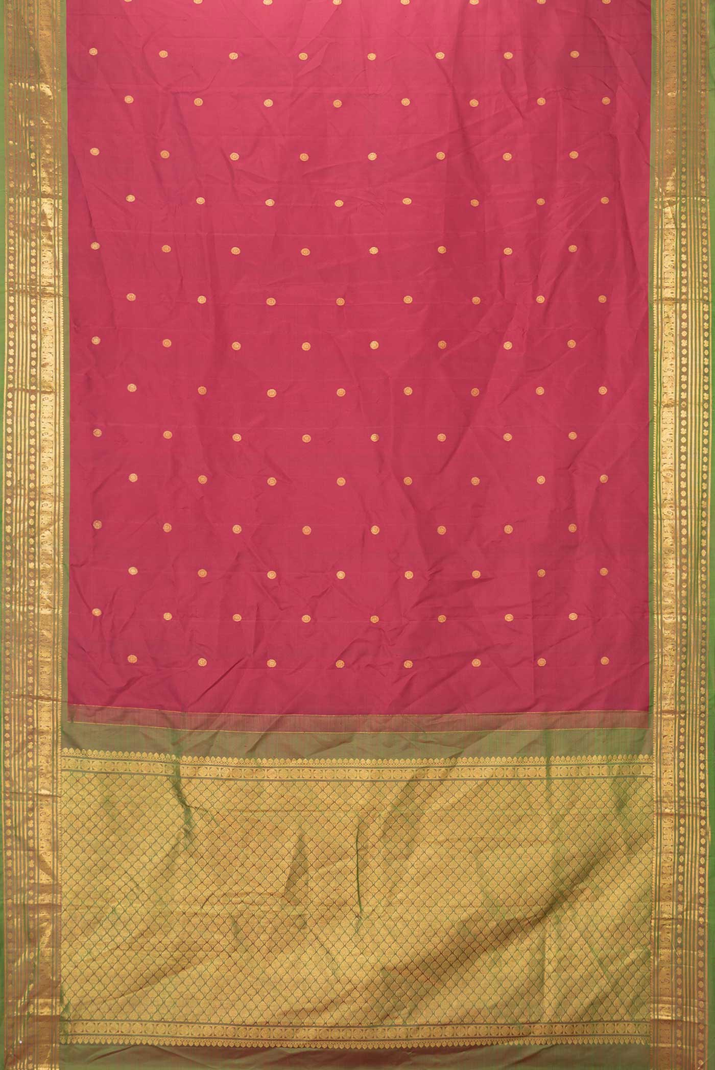 Maroon Dual Tone Kanjivaram Saree - Image 6