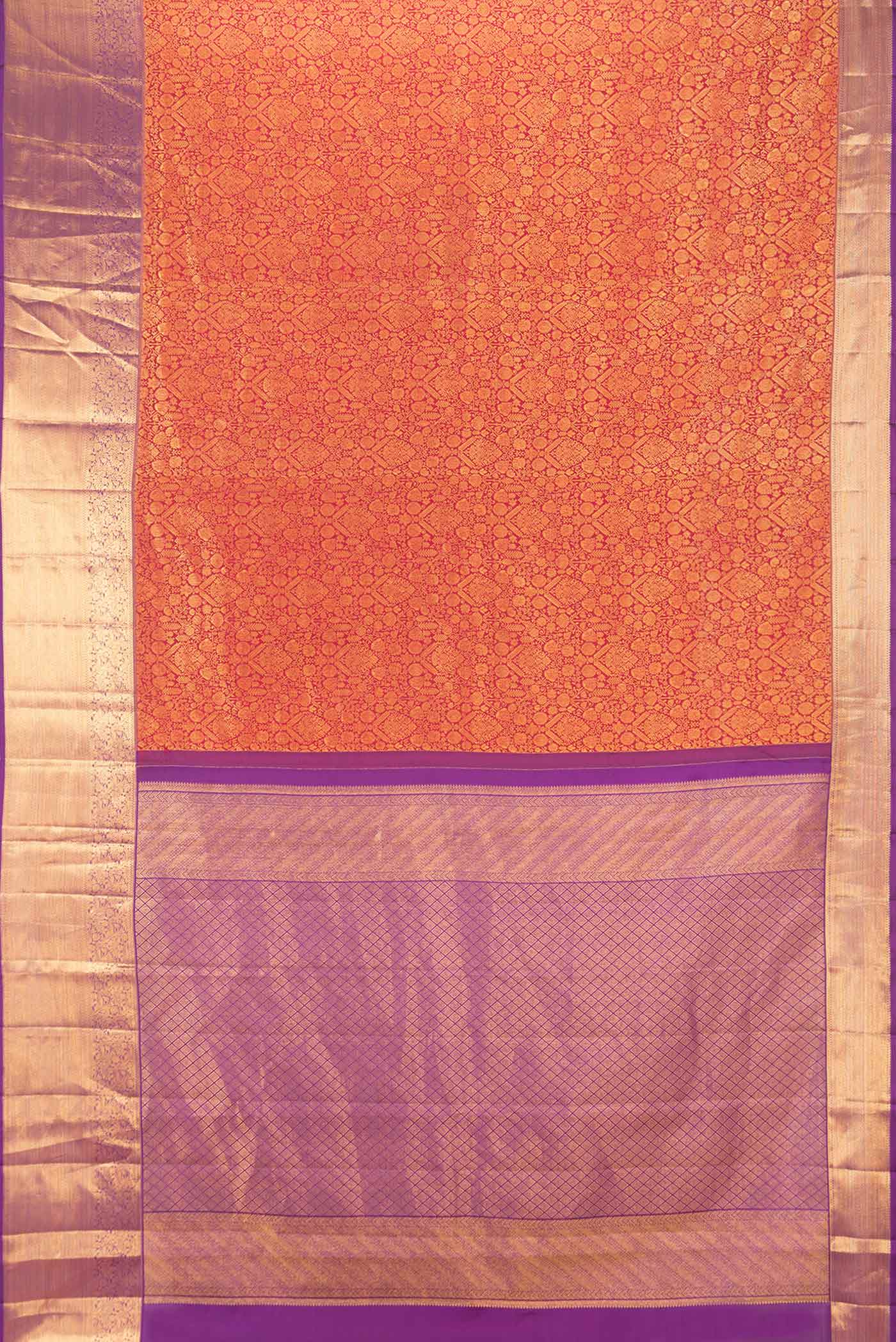 Maroon Dual Tone Kanchipuram Saree - Image 6
