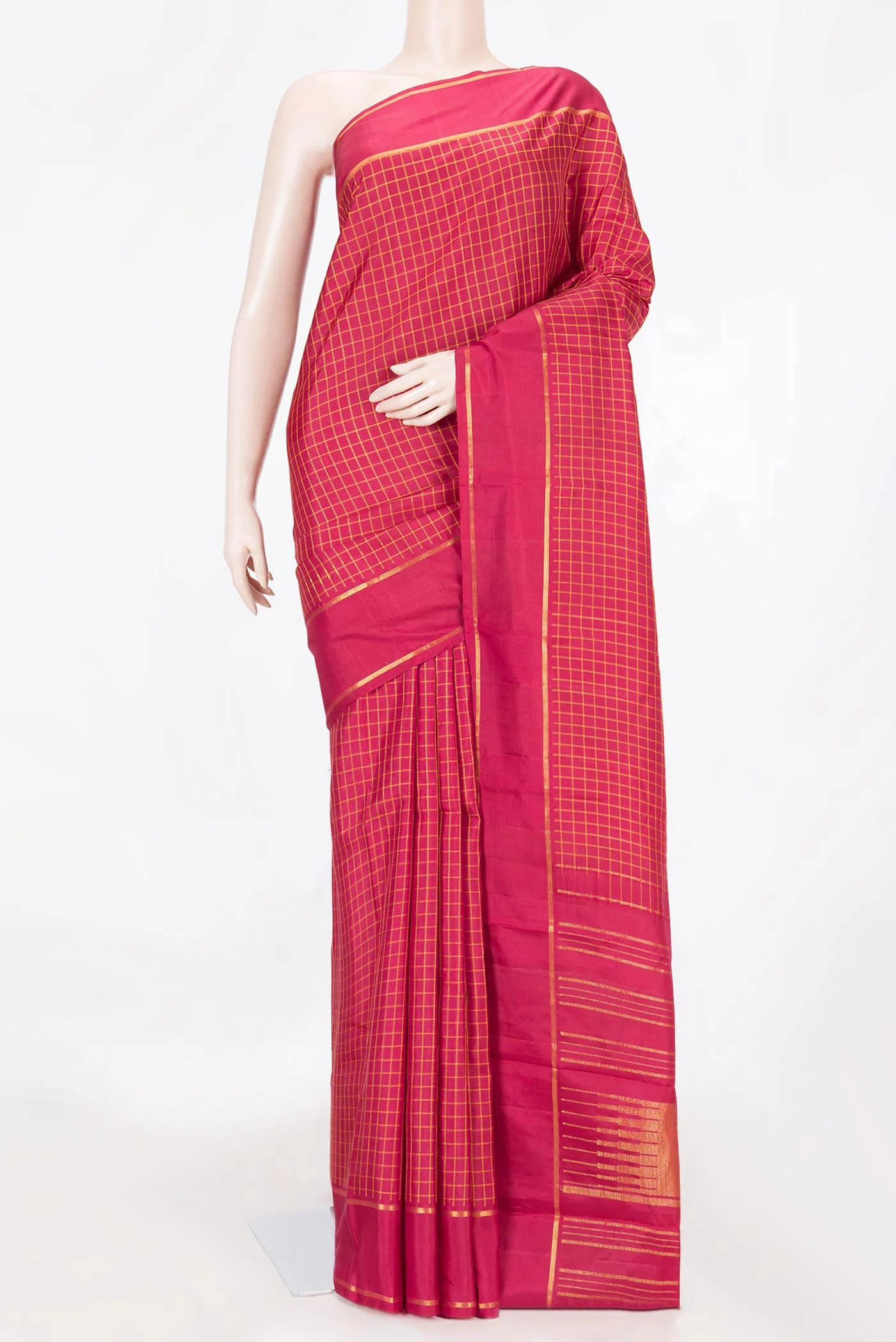 Maroon Dual Tone Kanchipuram Saree