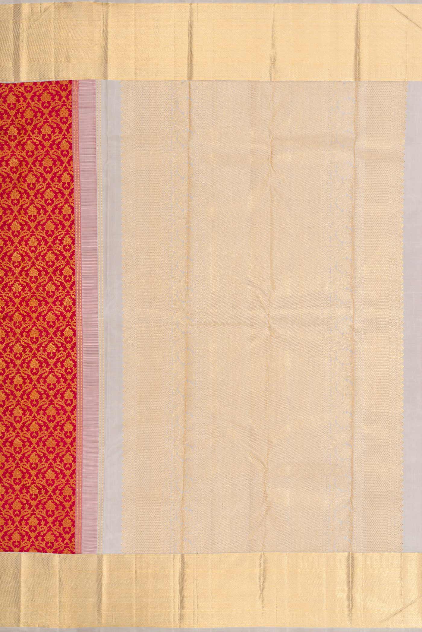 Maroon Dual Tone Kanchipuram Saree - Image 7