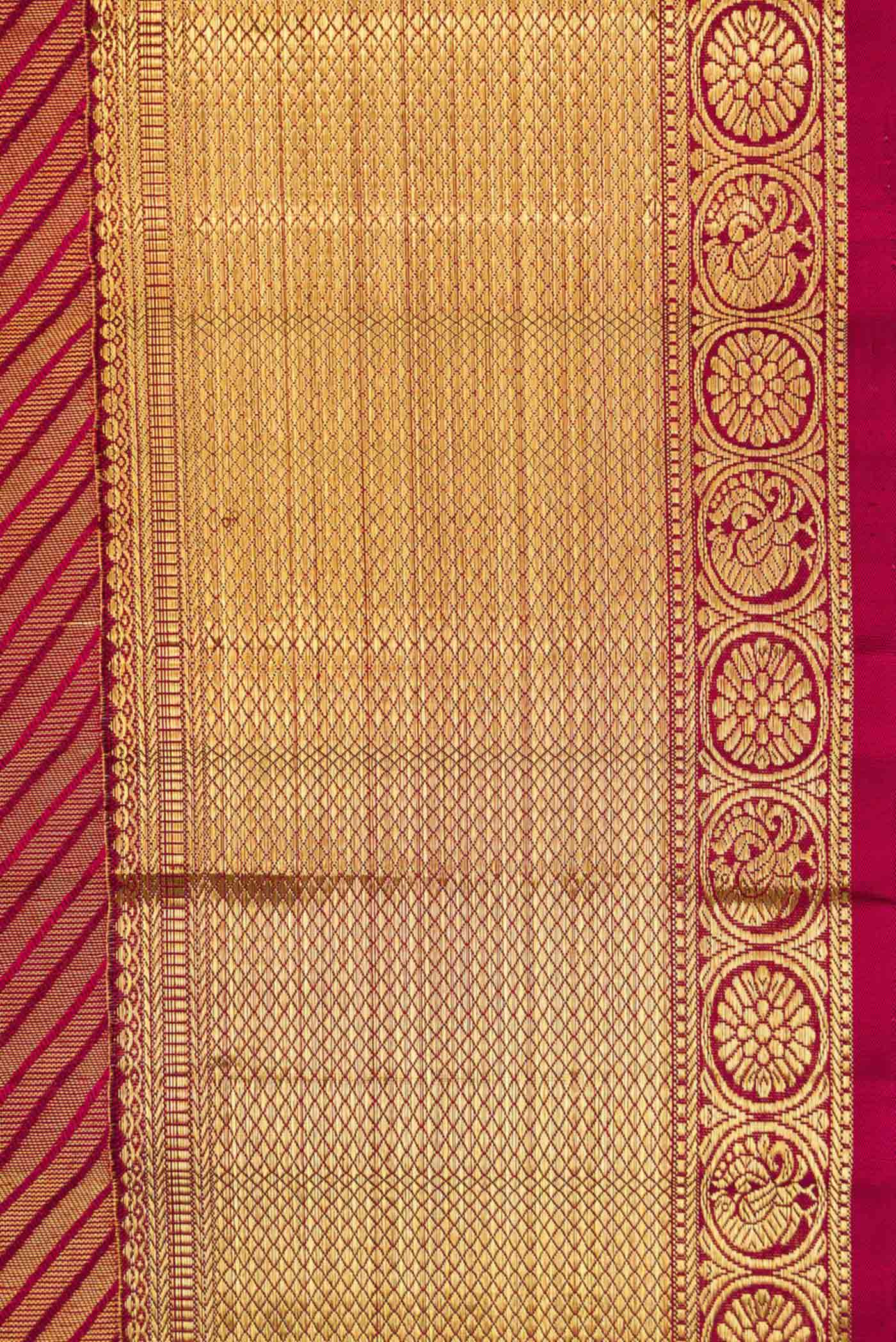 Maroon Dual Tone Kanchipuram Saree - Image 3