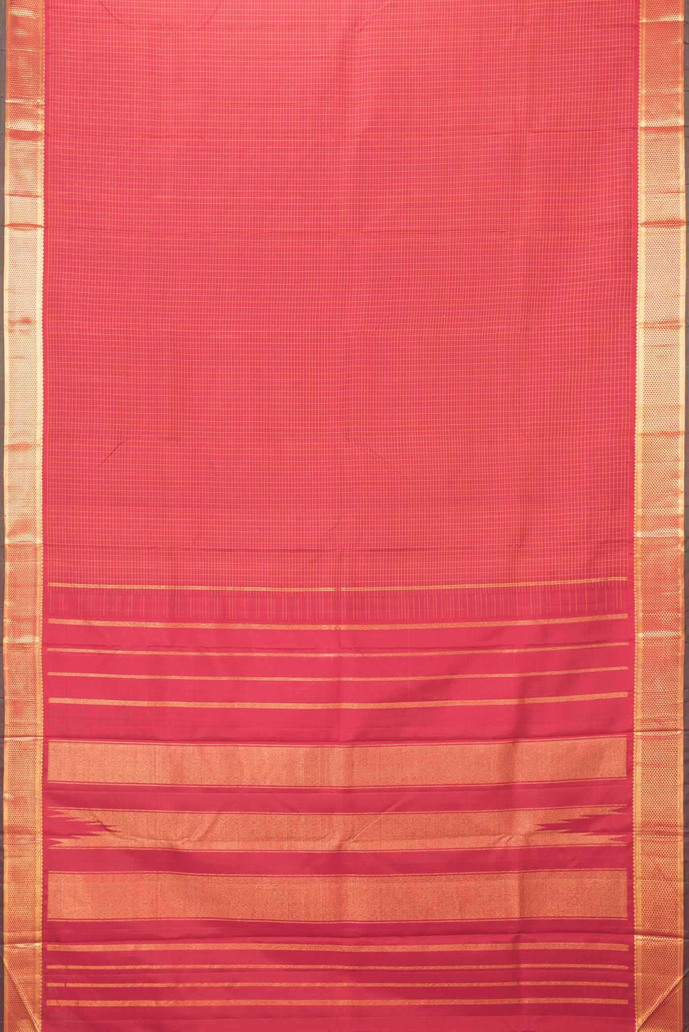 Maroon Dual Tone Kanchipuram Saree - Image 6