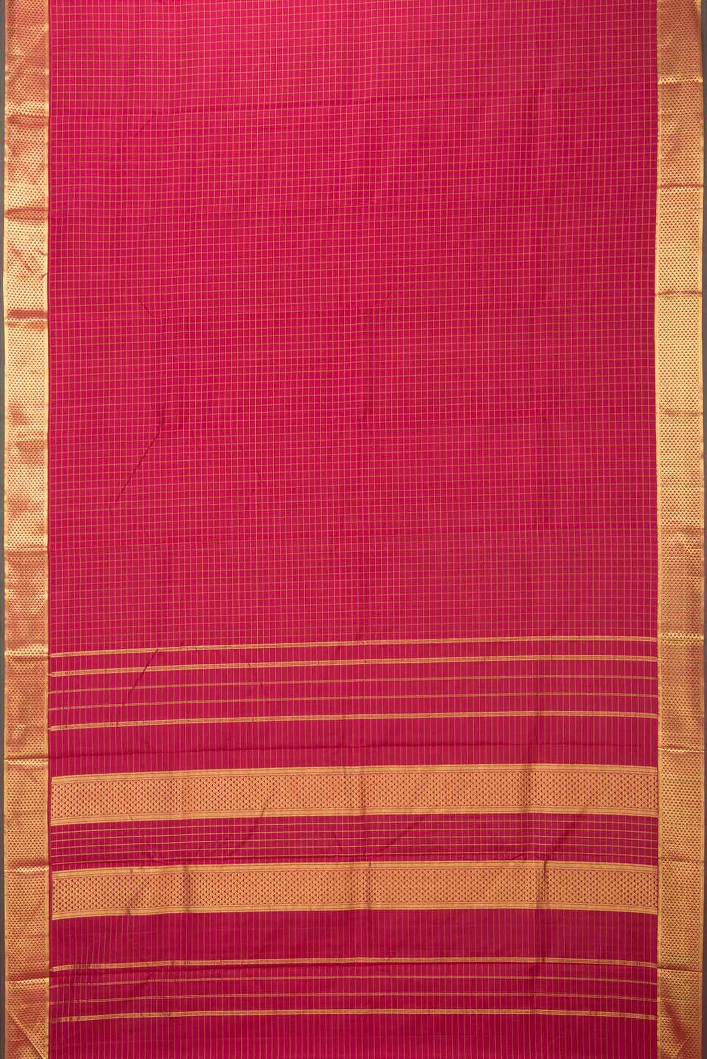 Maroon Dual Tone Kanchipuram Saree - Image 6