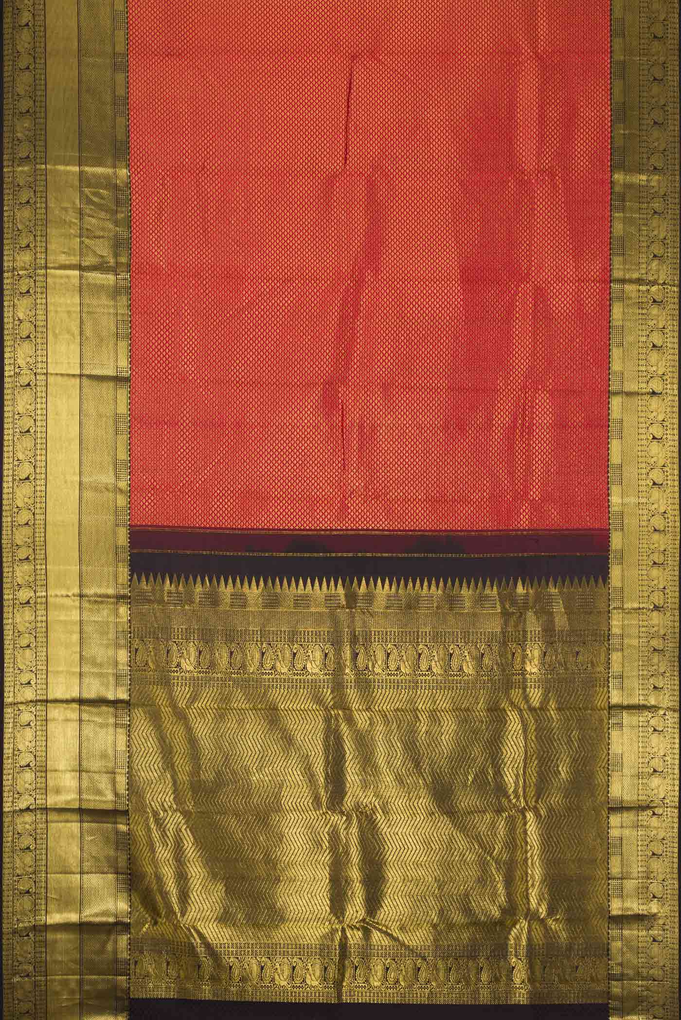 Maroon Dual Tone Kanchipuram Saree - Image 6