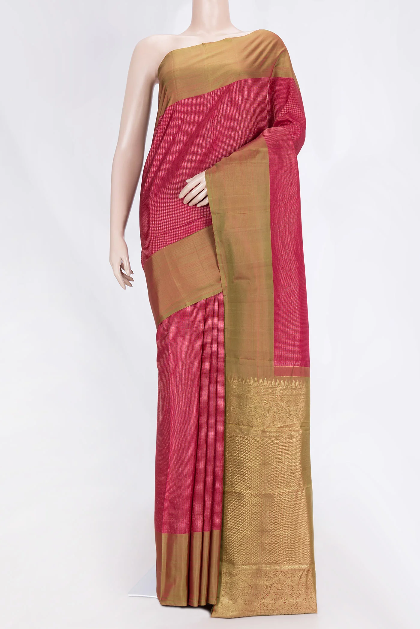 Maroon Dual Tone Kanchipuram Saree
