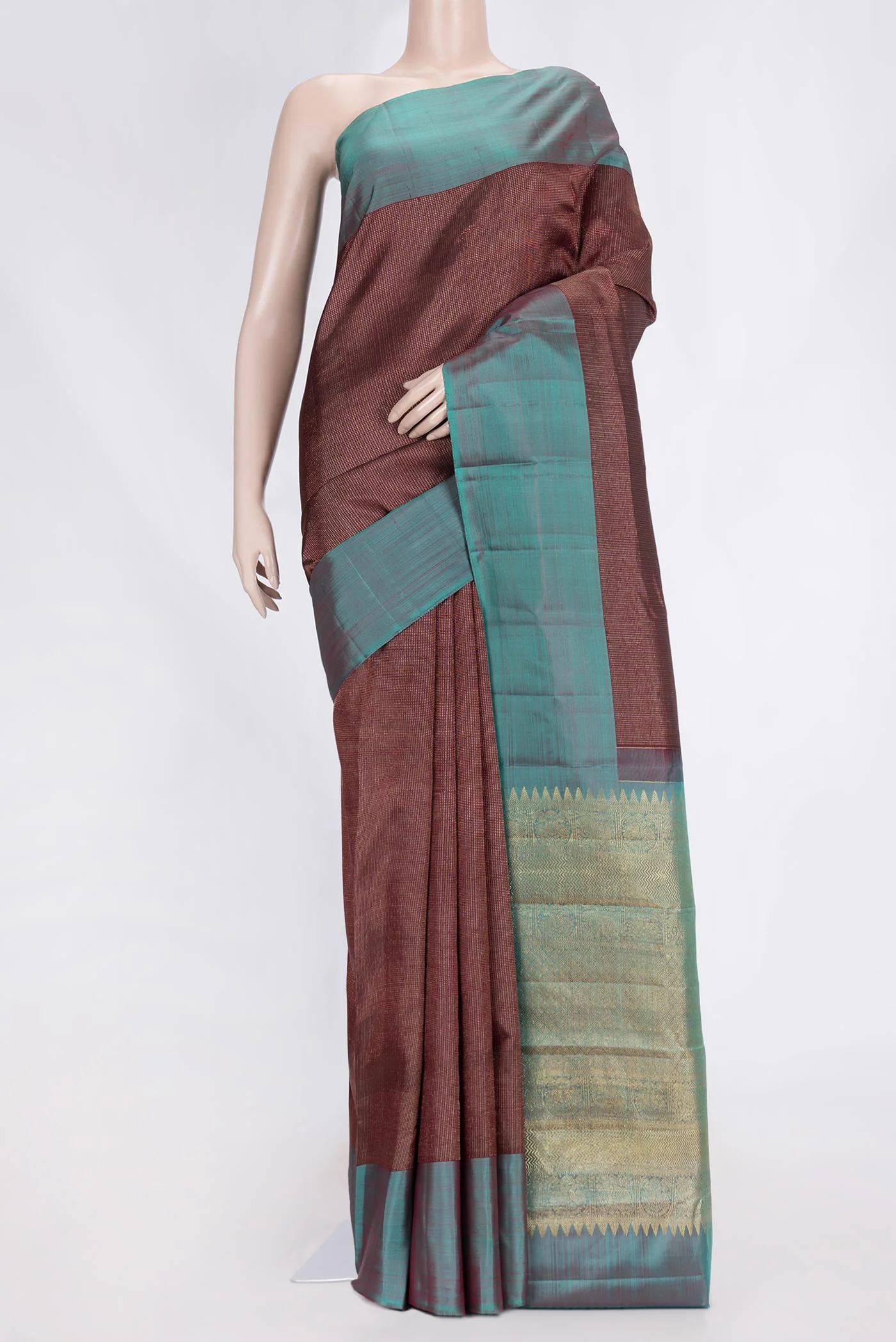 Coffee Brown Kanchipuram Saree