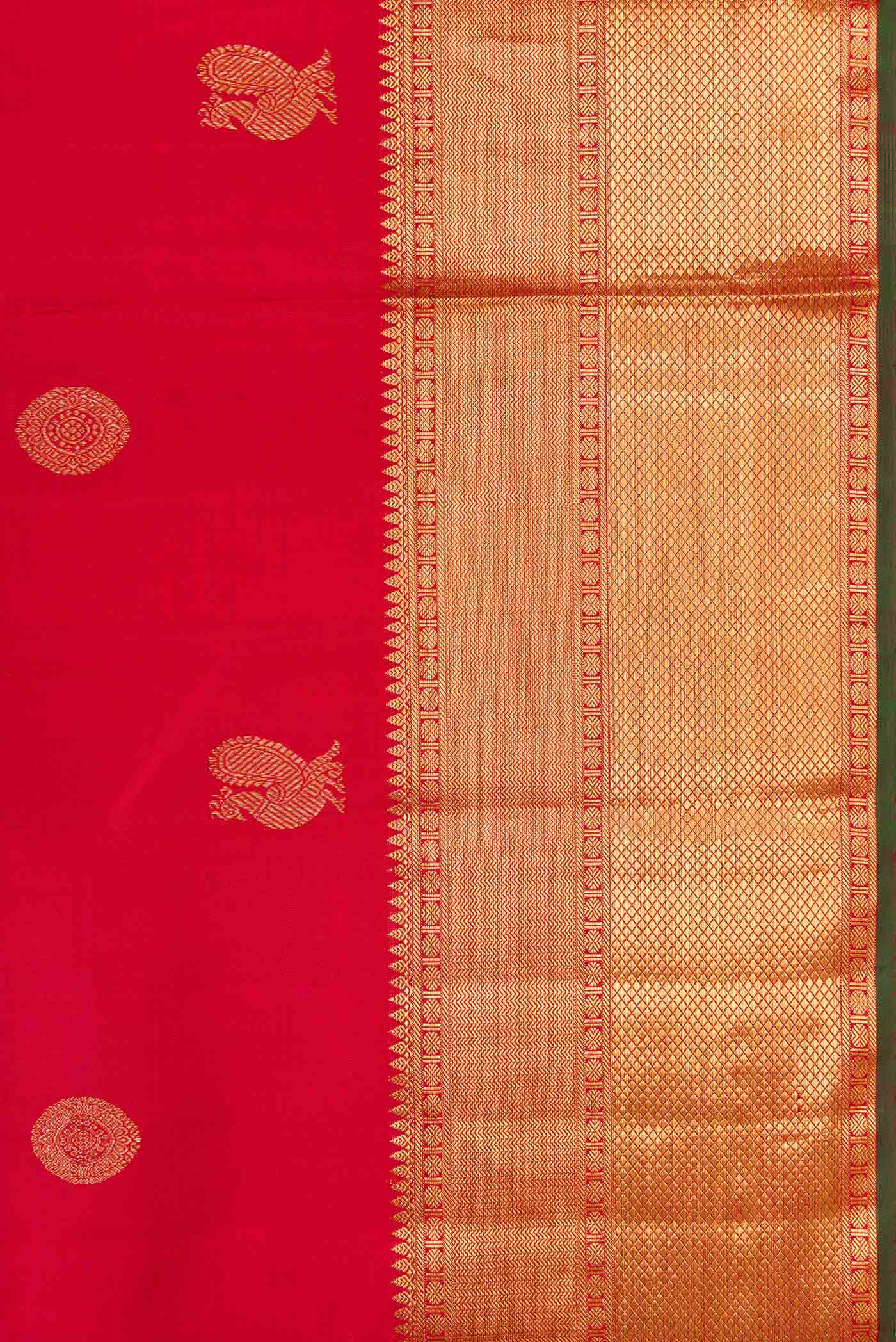 Maroon Dual Tone Kanjivaram Silk Saree - Image 3