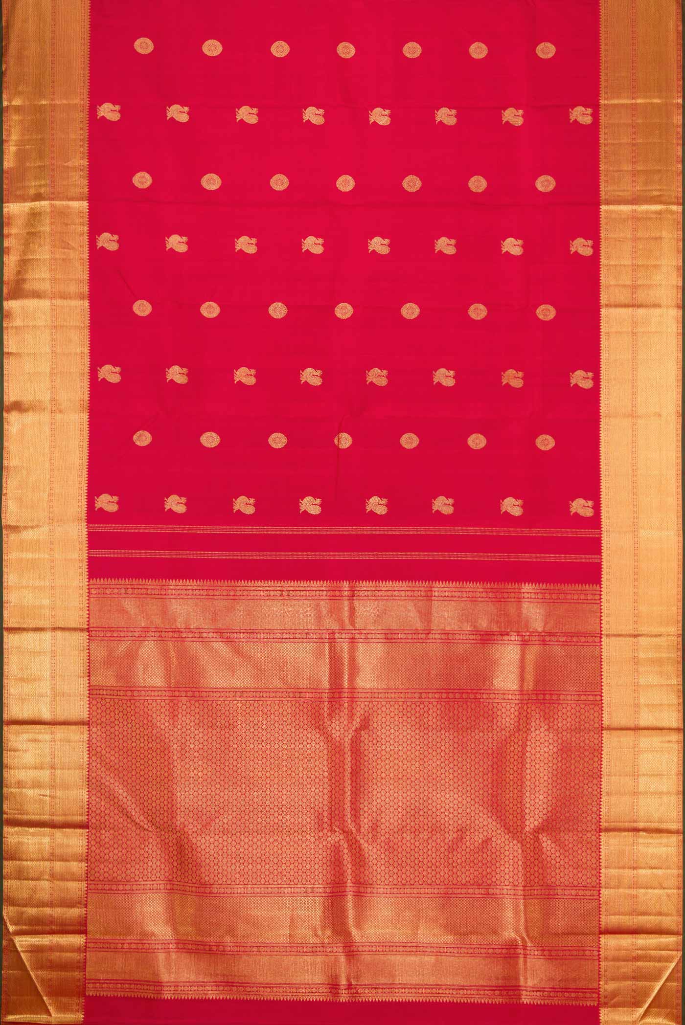 Maroon Dual Tone Kanjivaram Silk Saree - Image 6