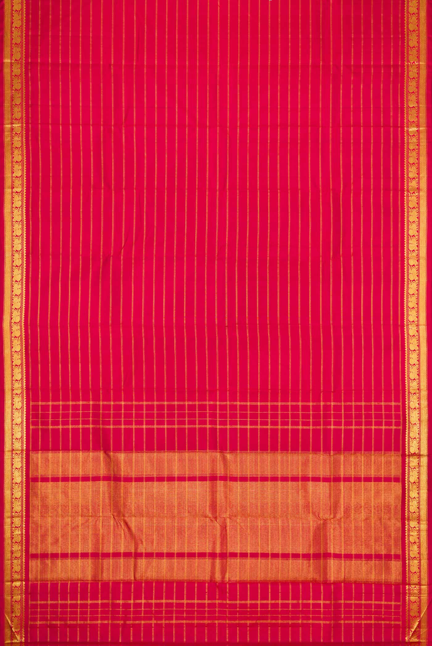 Maroon Dual Tone Kanchipuram Silk Saree - Image 6