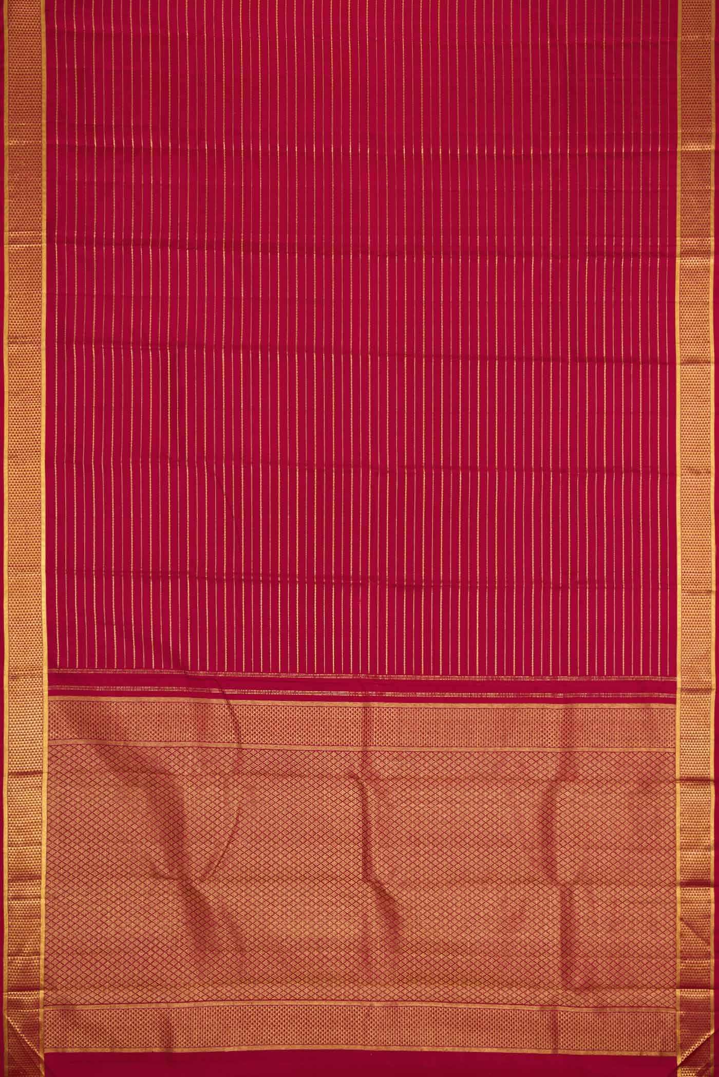 Maroon Dual Tone Kanchipuram Silk Saree - Image 6
