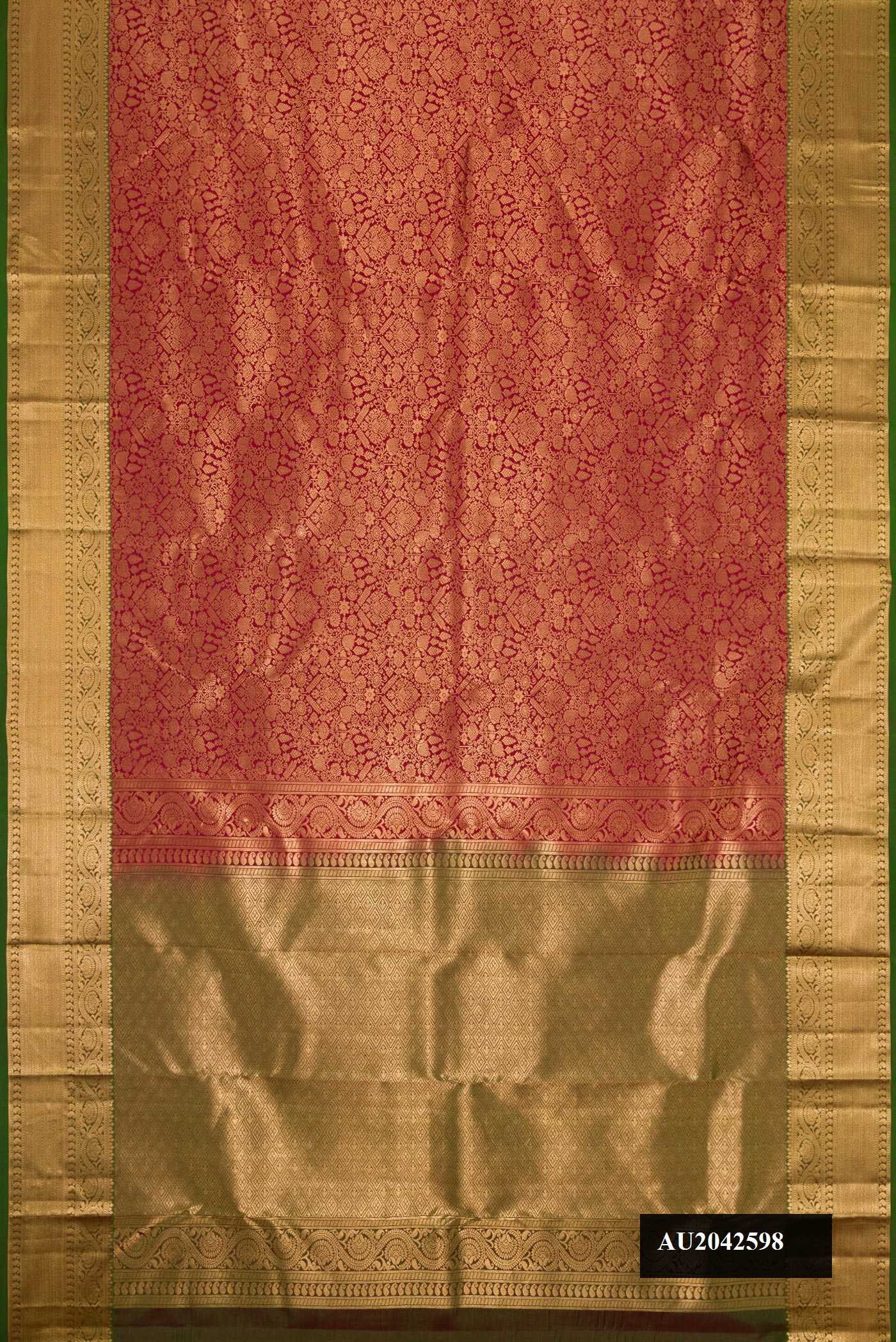 Maroon Dual Tone Kanchipuram Silk Saree