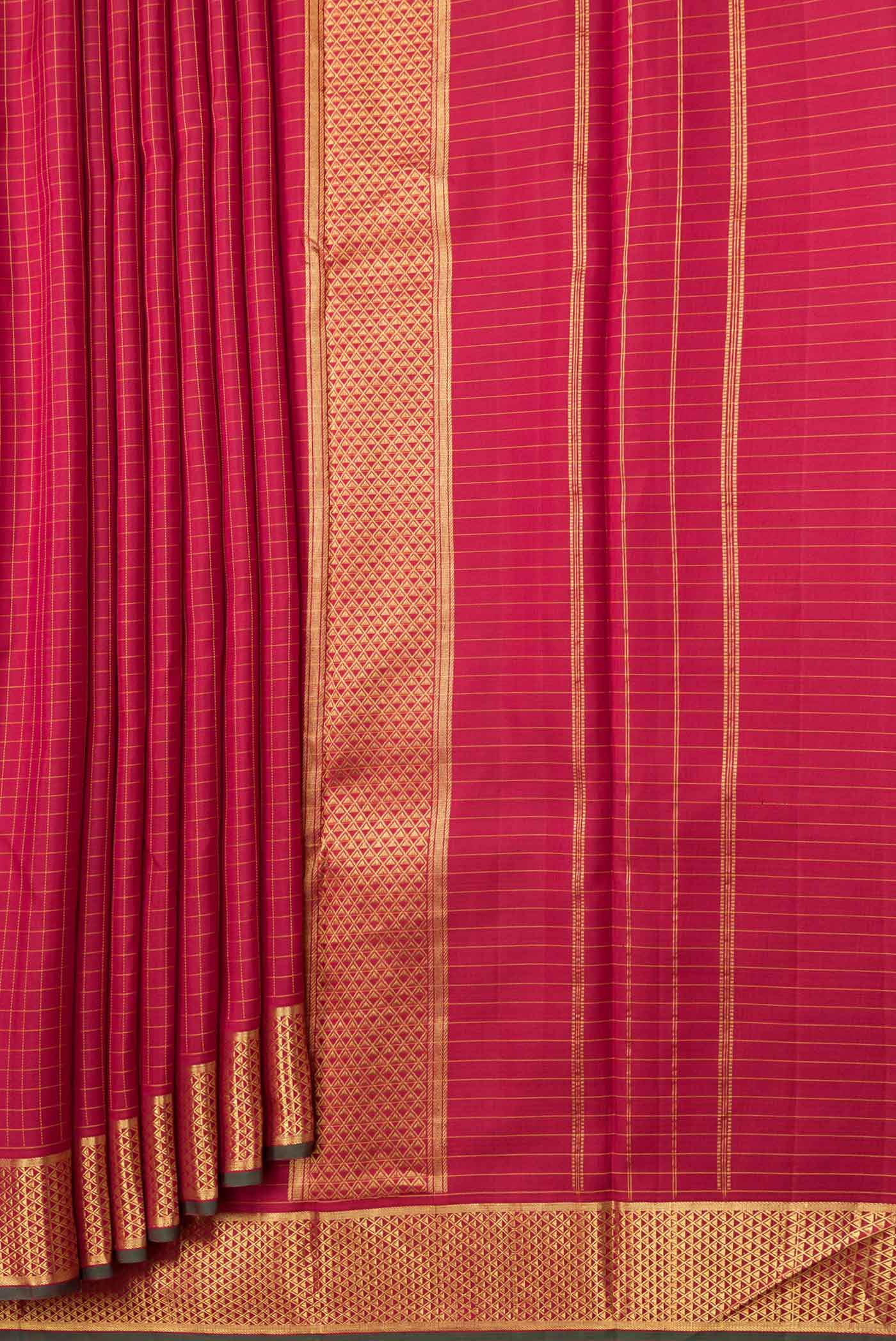 Maroon Kanchipuram Silk Saree - Image 4