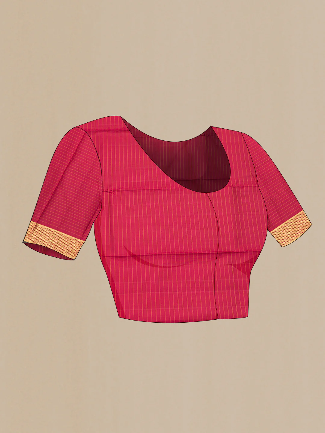 Maroon Kanchipuram Silk Saree - Image 5