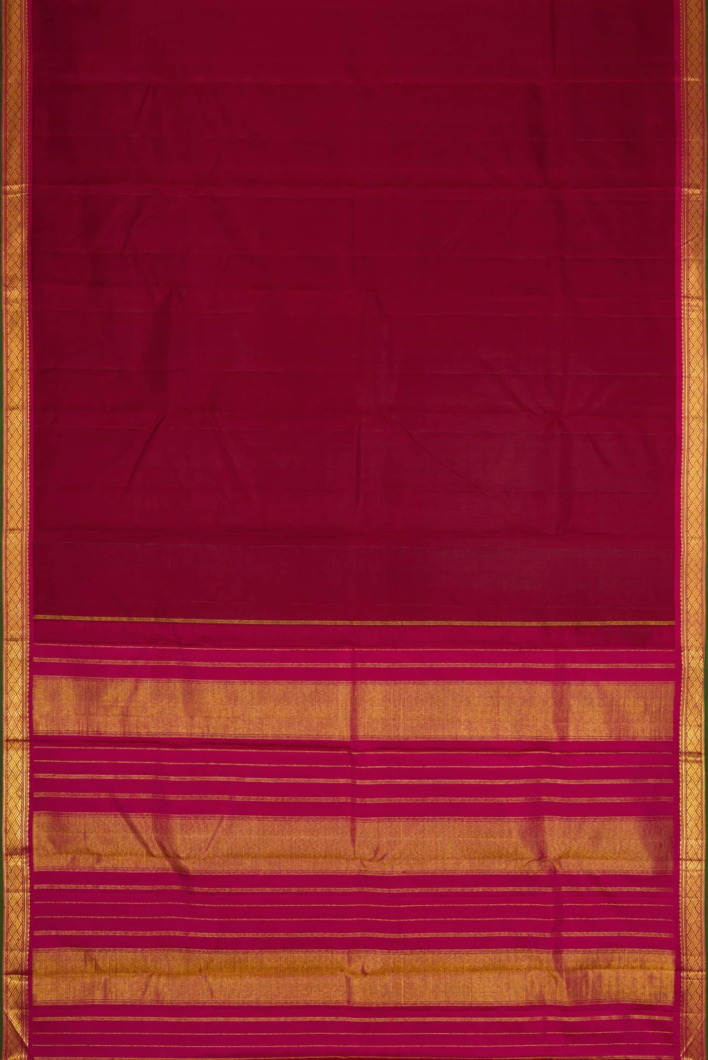 Maroon Kanchipuram Silk Saree - Image 6